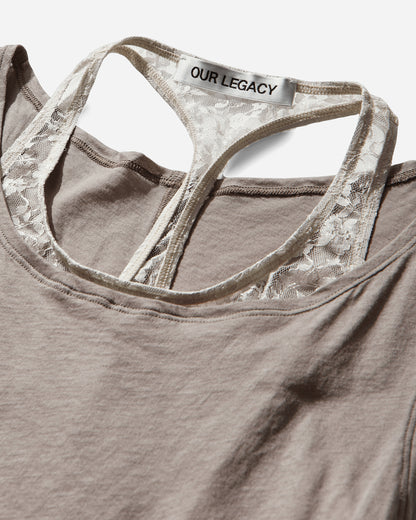 Our Legacy Wmns Swim Tank Velvet Sand Airveil Cotton T-Shirts Top W2266SV 001