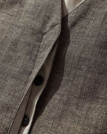 Our Legacy Wmns Base Waistcoat Deep Husk Soft Grain Weave Coats and Jackets Vests W2260BDH 001