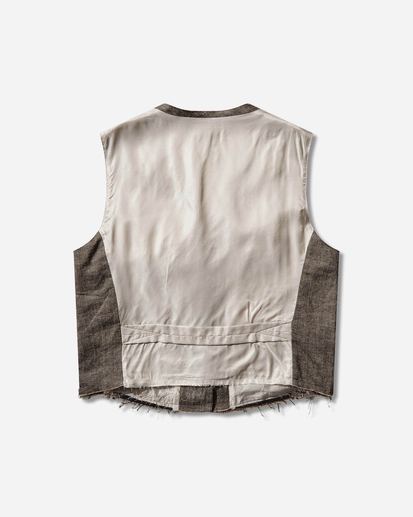 Our Legacy Wmns Base Waistcoat Deep Husk Soft Grain Weave Coats and Jackets Vests W2260BDH 001