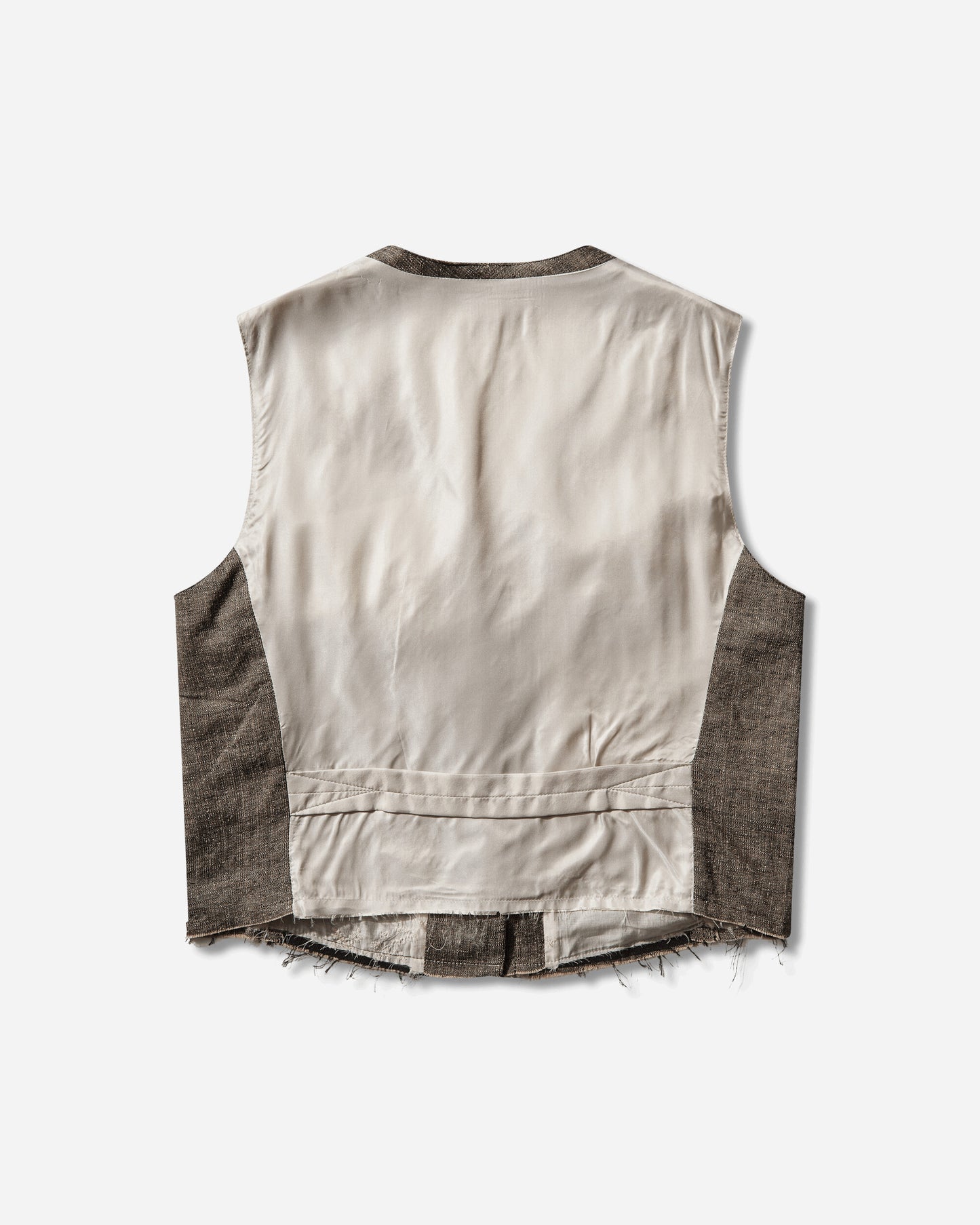 Our Legacy Wmns Base Waistcoat Deep Husk Soft Grain Weave Coats and Jackets Vests W2260BDH 001