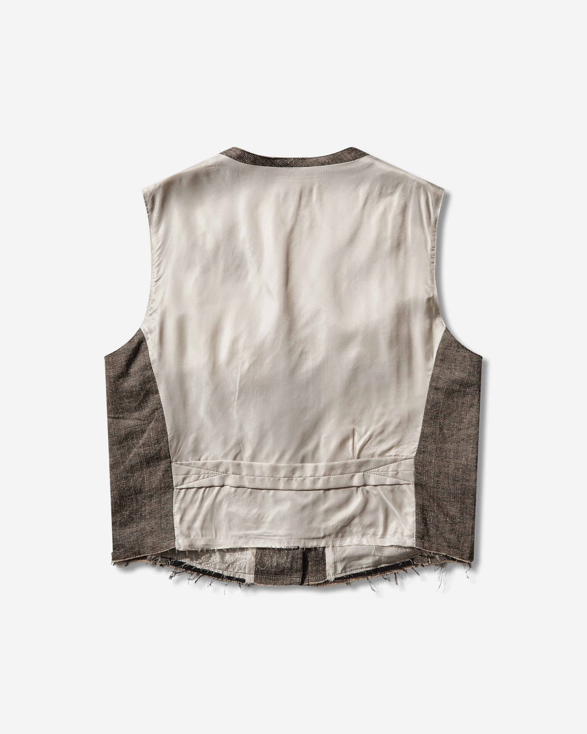 Our Legacy Wmns Base Waistcoat Deep Husk Soft Grain Weave Coats and Jackets Vests W2260BDH 001