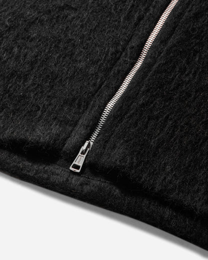 Our Legacy Full Zip Hood Black Hairy Wool Sweatshirts Zip-Ups M4243FBH 001