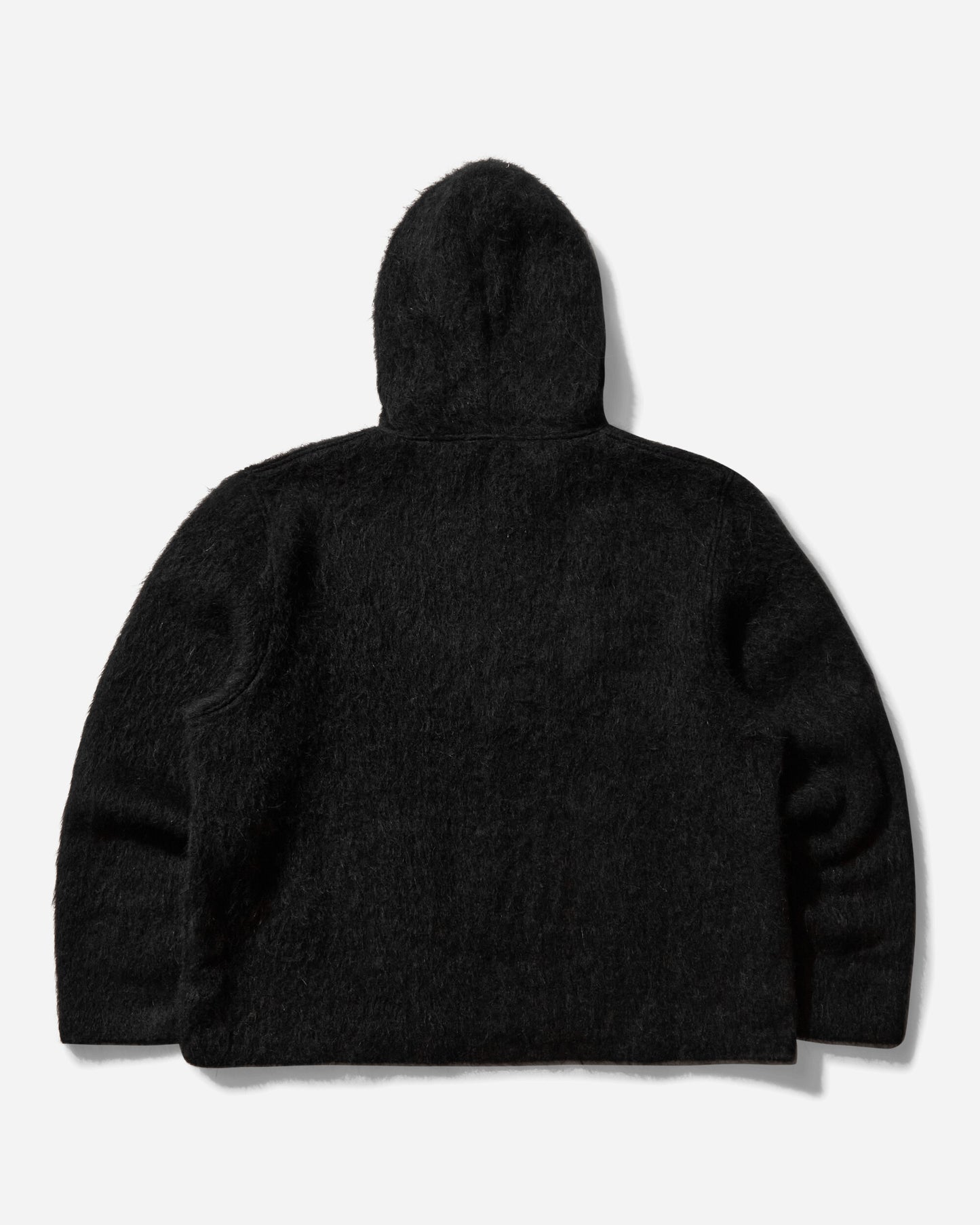 Our Legacy Full Zip Hood Black Hairy Wool Sweatshirts Zip-Ups M4243FBH 001