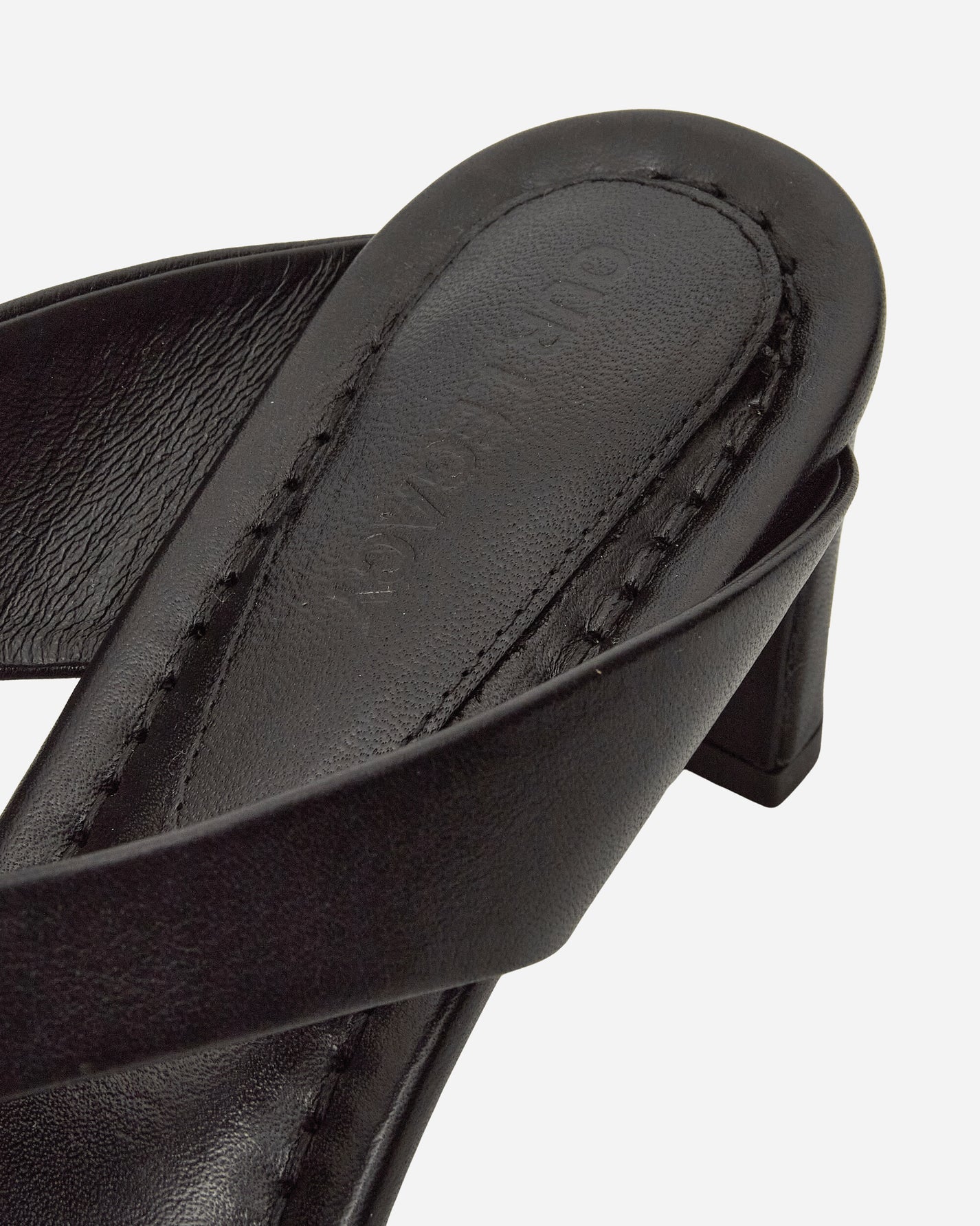 Our Legacy Wmns Karasu Sandal Malleable Black Bull Hide Classic Shoes High Heels A2267KAM 001