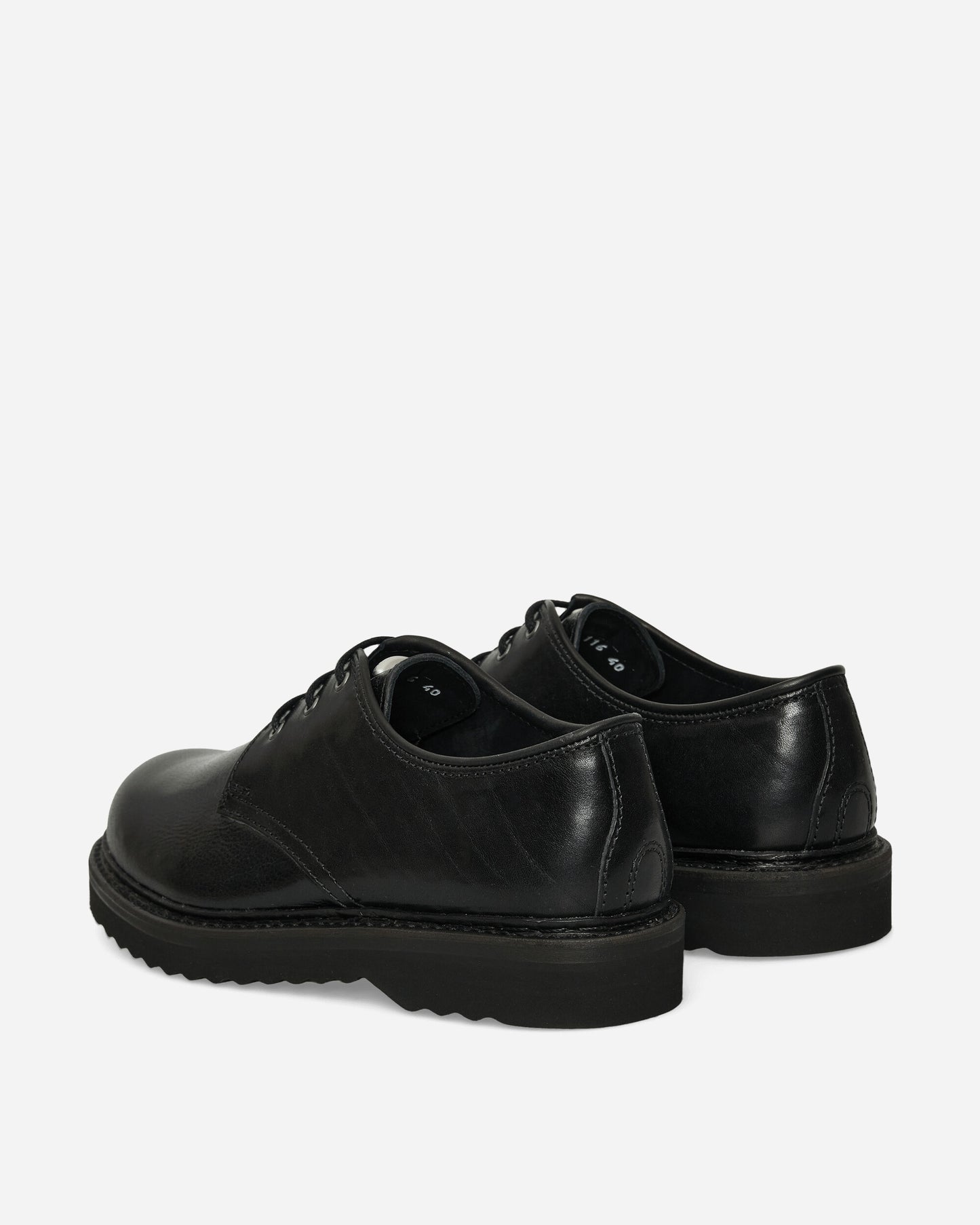 Our Legacy Trampler Shoe Black Supple Cow Hide Classic Shoes Laced Up A2257TSB 001