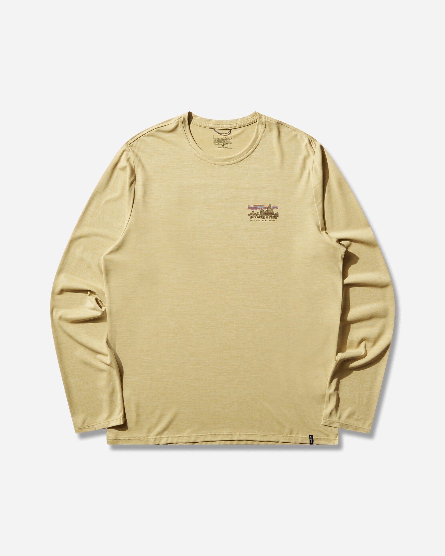 Patagonia M'S L/S Cap Cool Daily Shirt - '73 Skyline Limestone Yellow T-Shirts Longsleeve 45454 LMYX