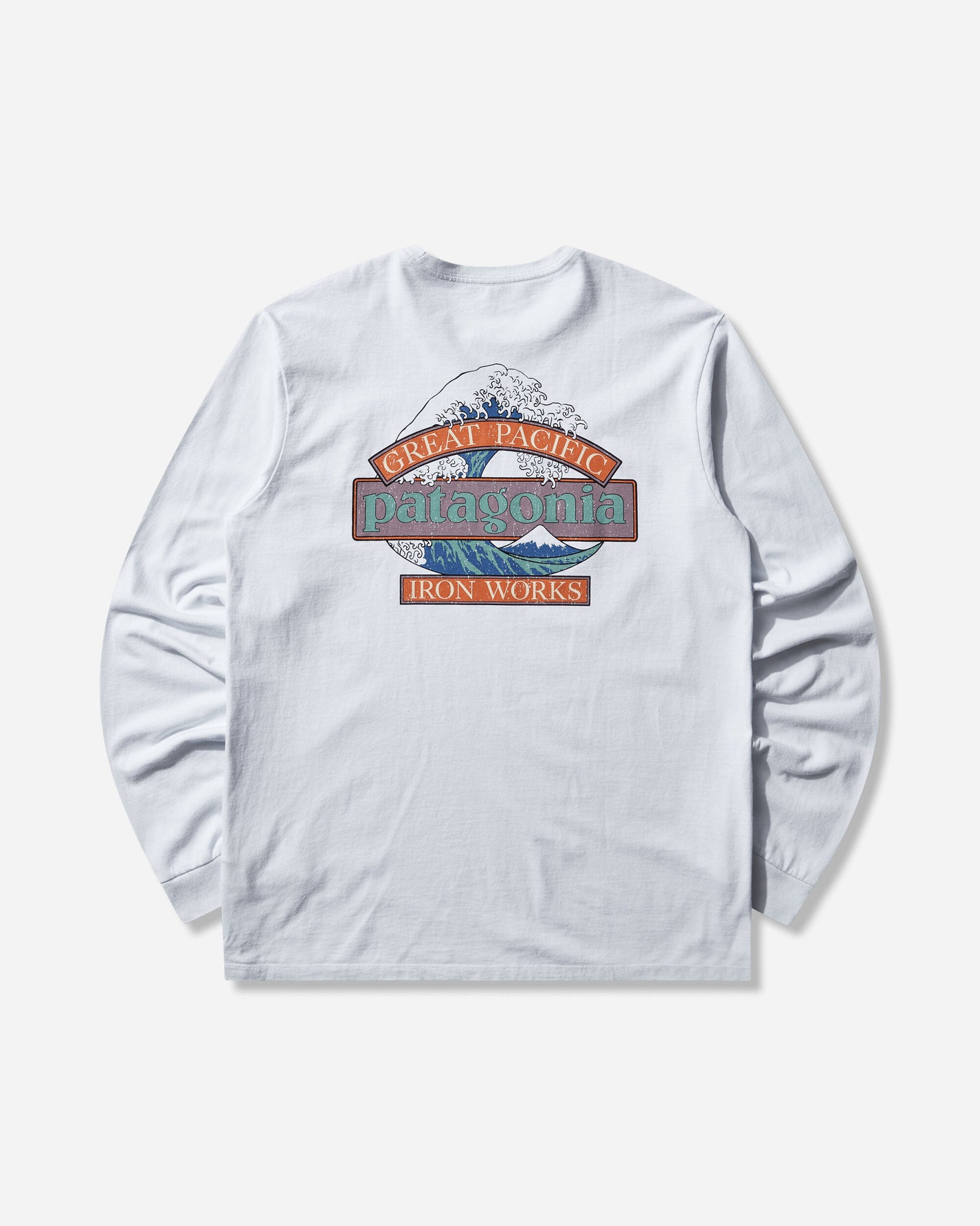 Patagonia M'S L/S Great Waves Responsibili-Tee White T-Shirts Shortsleeve 37876 WHI