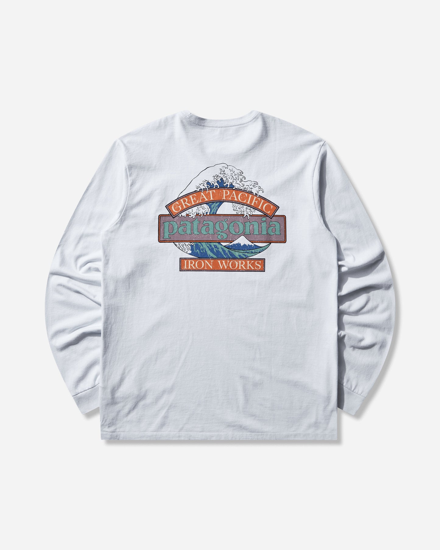 Patagonia M'S L/S Great Waves Responsibili-Tee White T-Shirts Shortsleeve 37876 WHI