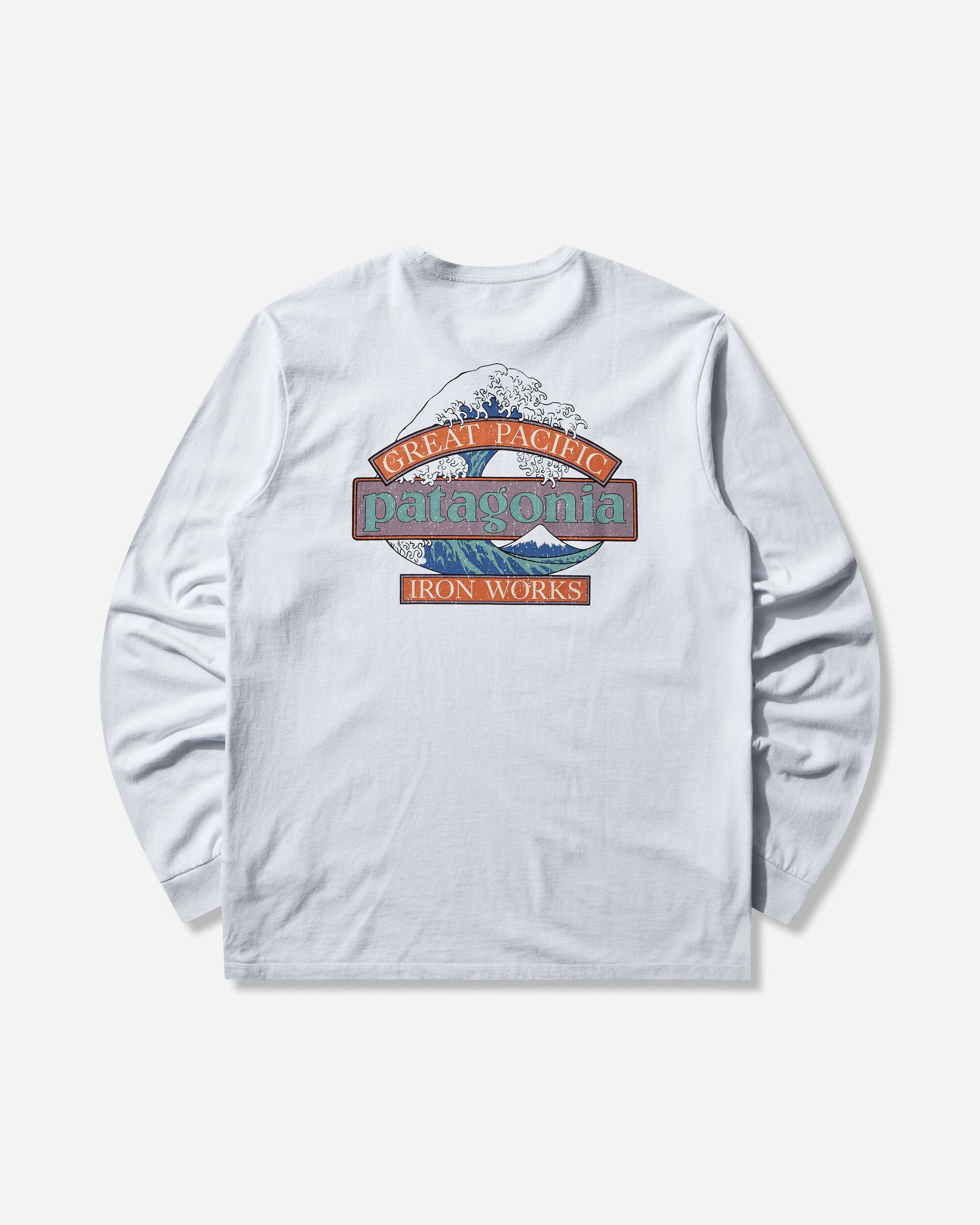 Patagonia M'S L/S Great Waves Responsibili-Tee White T-Shirts Shortsleeve 37876 WHI