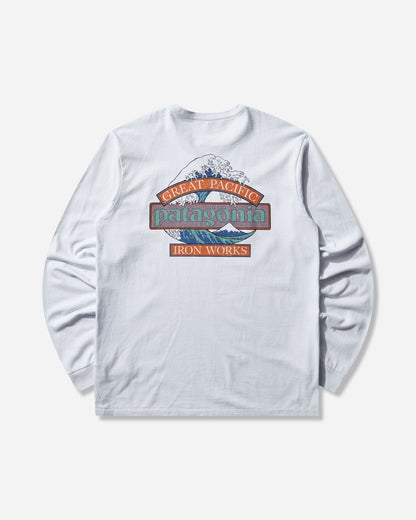Patagonia M'S L/S Great Waves Responsibili-Tee White T-Shirts Shortsleeve 37876 WHI