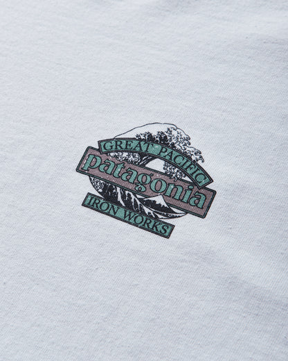 Patagonia M'S L/S Great Waves Responsibili-Tee White T-Shirts Shortsleeve 37876 WHI