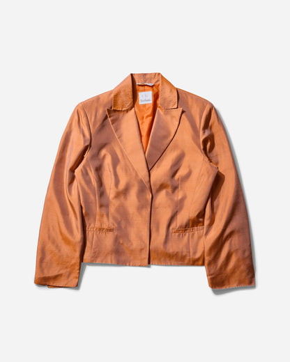 Pezze Vintage Wmns Renato Balestra Orange Iridescent Suit Silk Orange Coats and Jackets Blazers 0472421 1