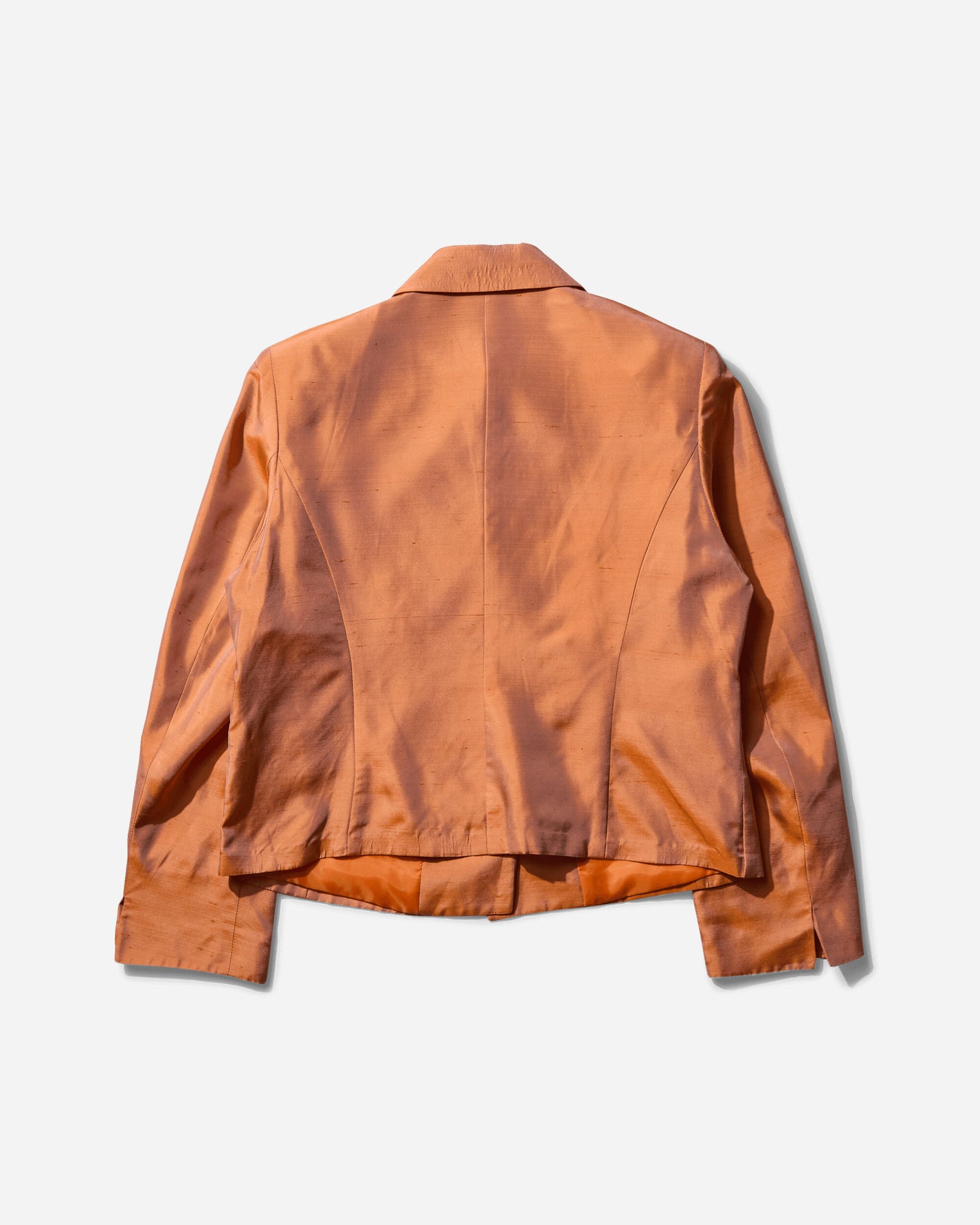 Pezze Vintage Wmns Renato Balestra Orange Iridescent Suit Silk Orange Coats and Jackets Blazers 0472421 1