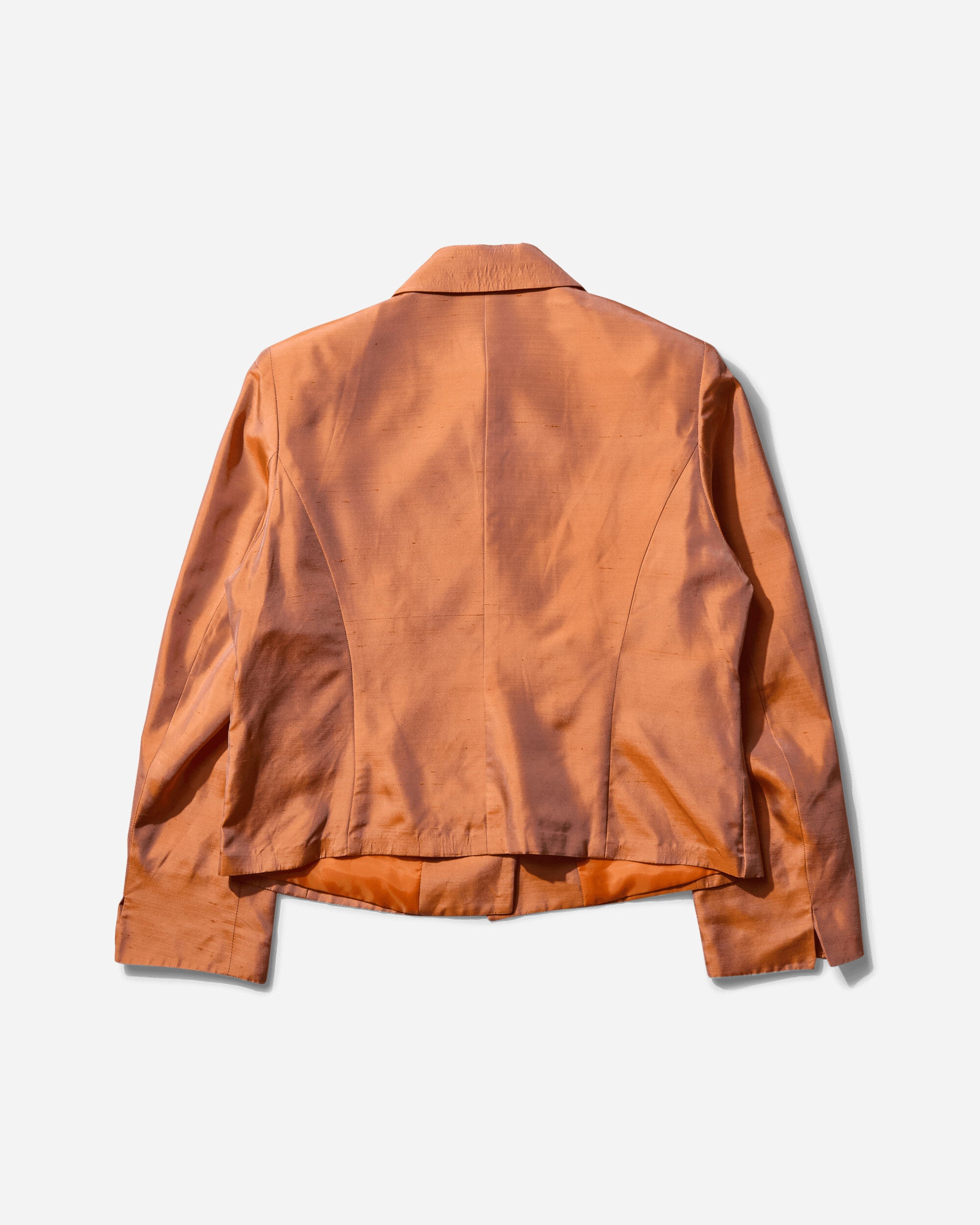 Pezze Vintage Wmns Renato Balestra Orange Iridescent Suit Silk Orange Coats and Jackets Blazers 0472421 1