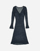 Pezze Vintage Wmns List Knit Mesh Dress Blue Dresses Dress Long 0472417 1
