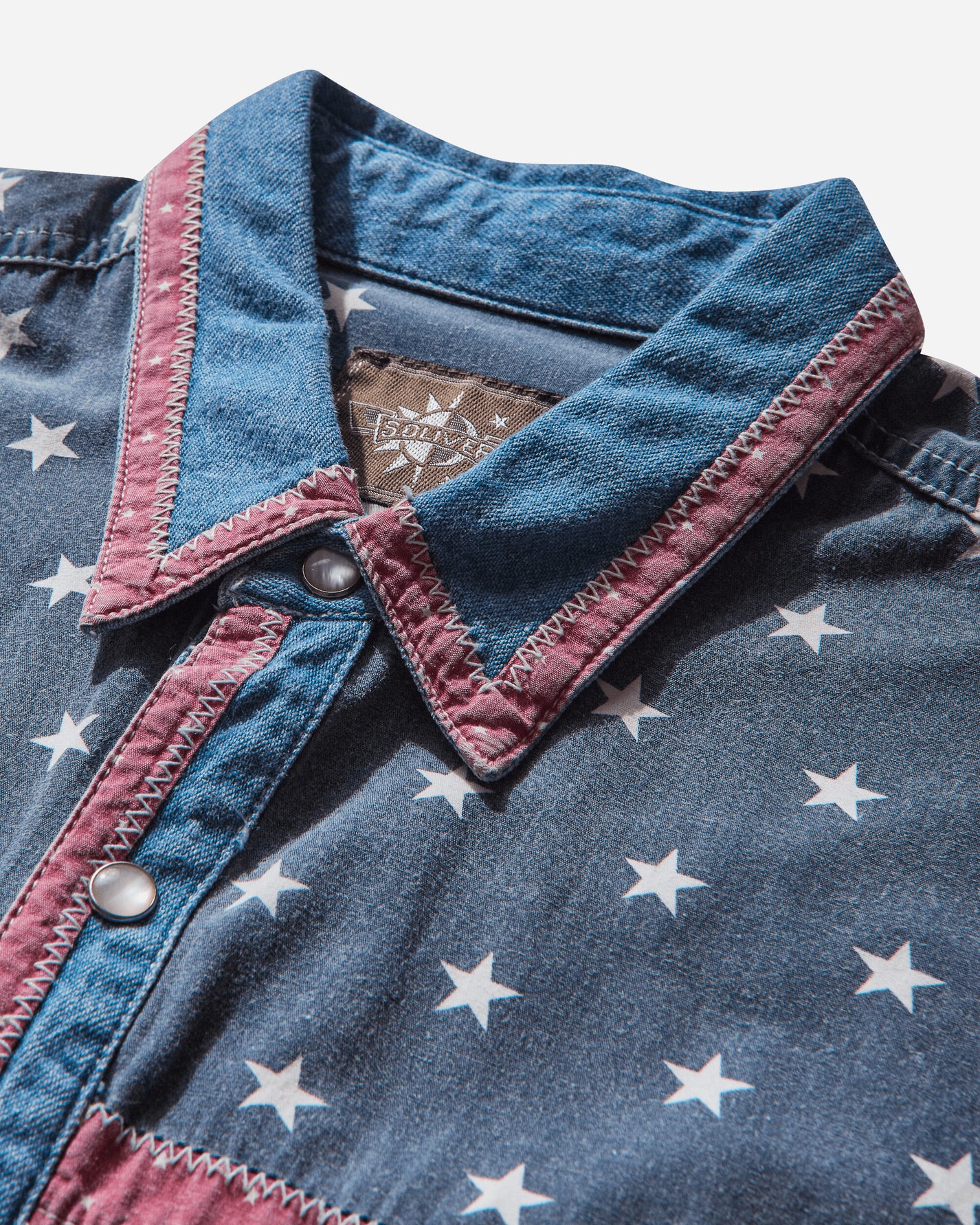 Pezze Vintage Stars Denim Shirt Blue Shirts Longsleeve Shirt 27244 1