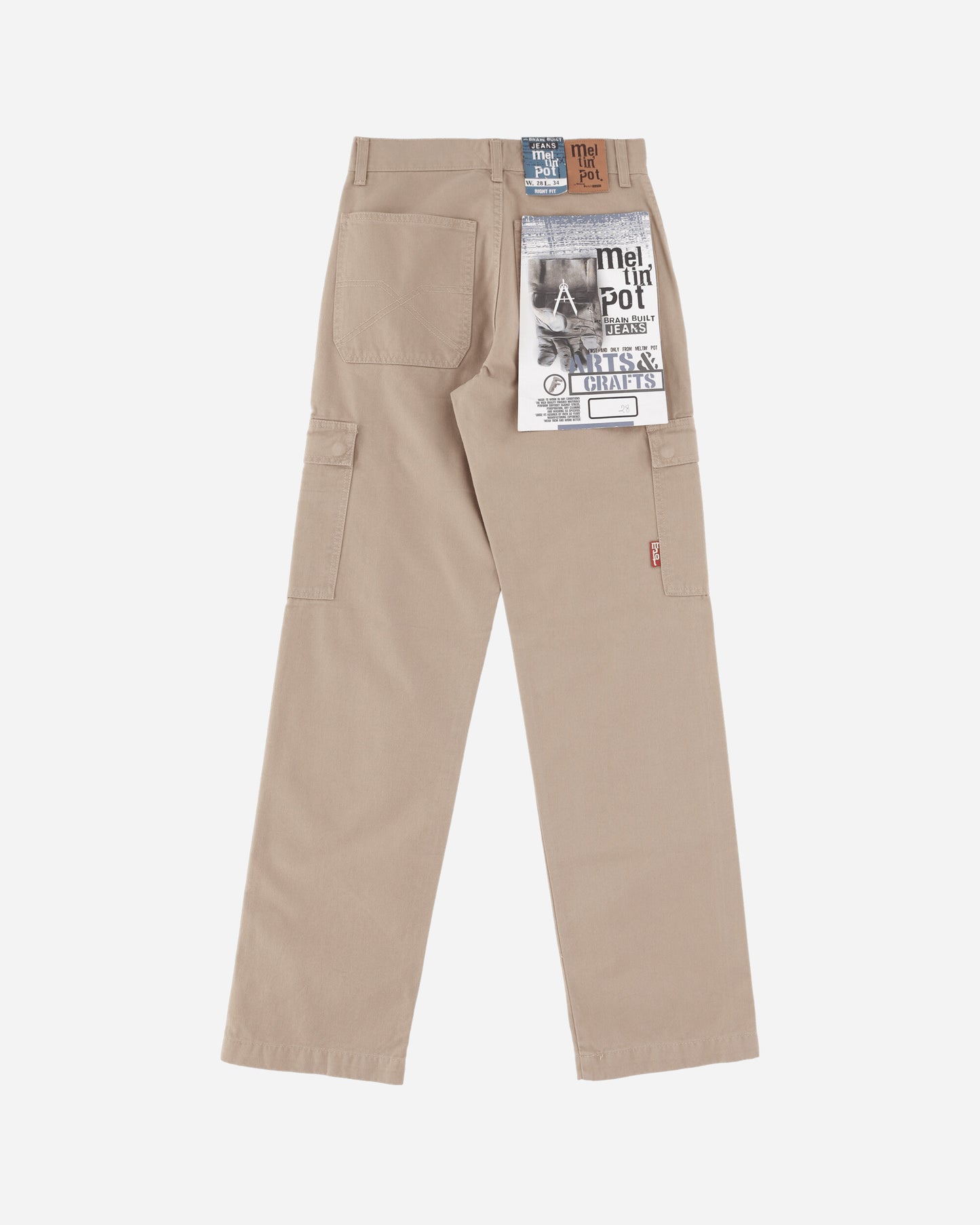 Pezze Vintage Meltin Pot Deadstock Cargo Trousers Beige Pants Trousers 572412 1