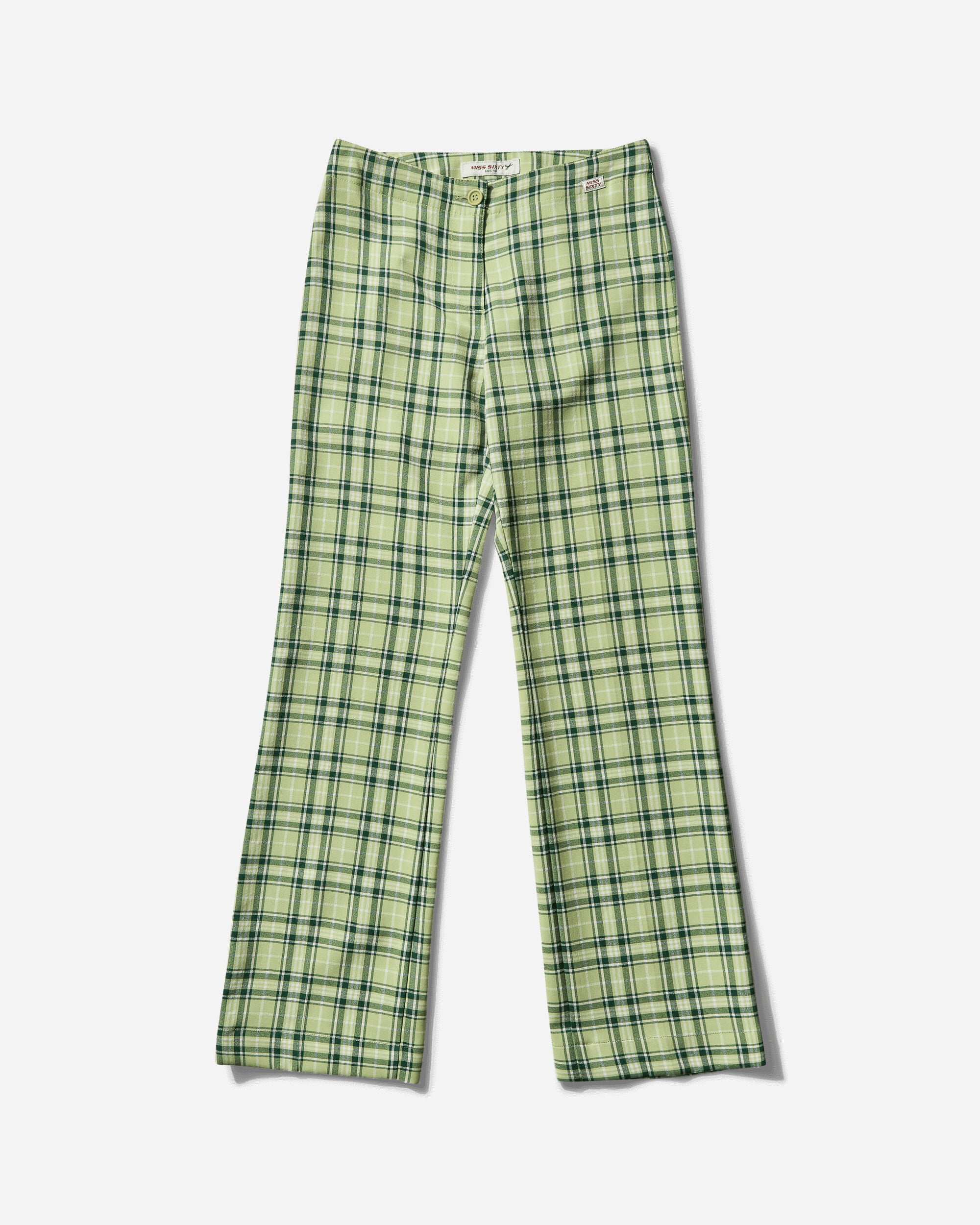 Pezze Vintage Wmns Miss Sixty Checked Green Trousers Green Pants Trousers 067241 1