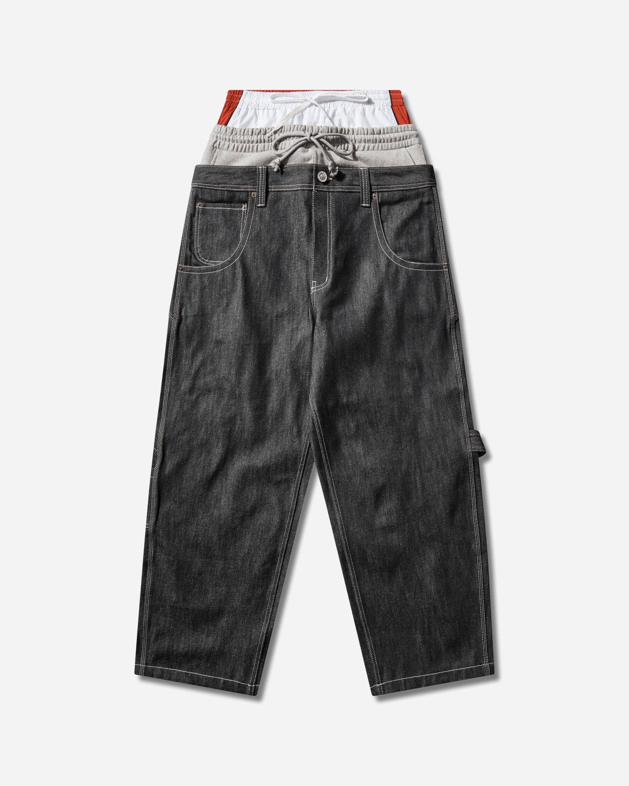 Protocol Index 3 Layered Denim Pants Indigo Blue Pants Denim PIS26SSMB07 BLUE