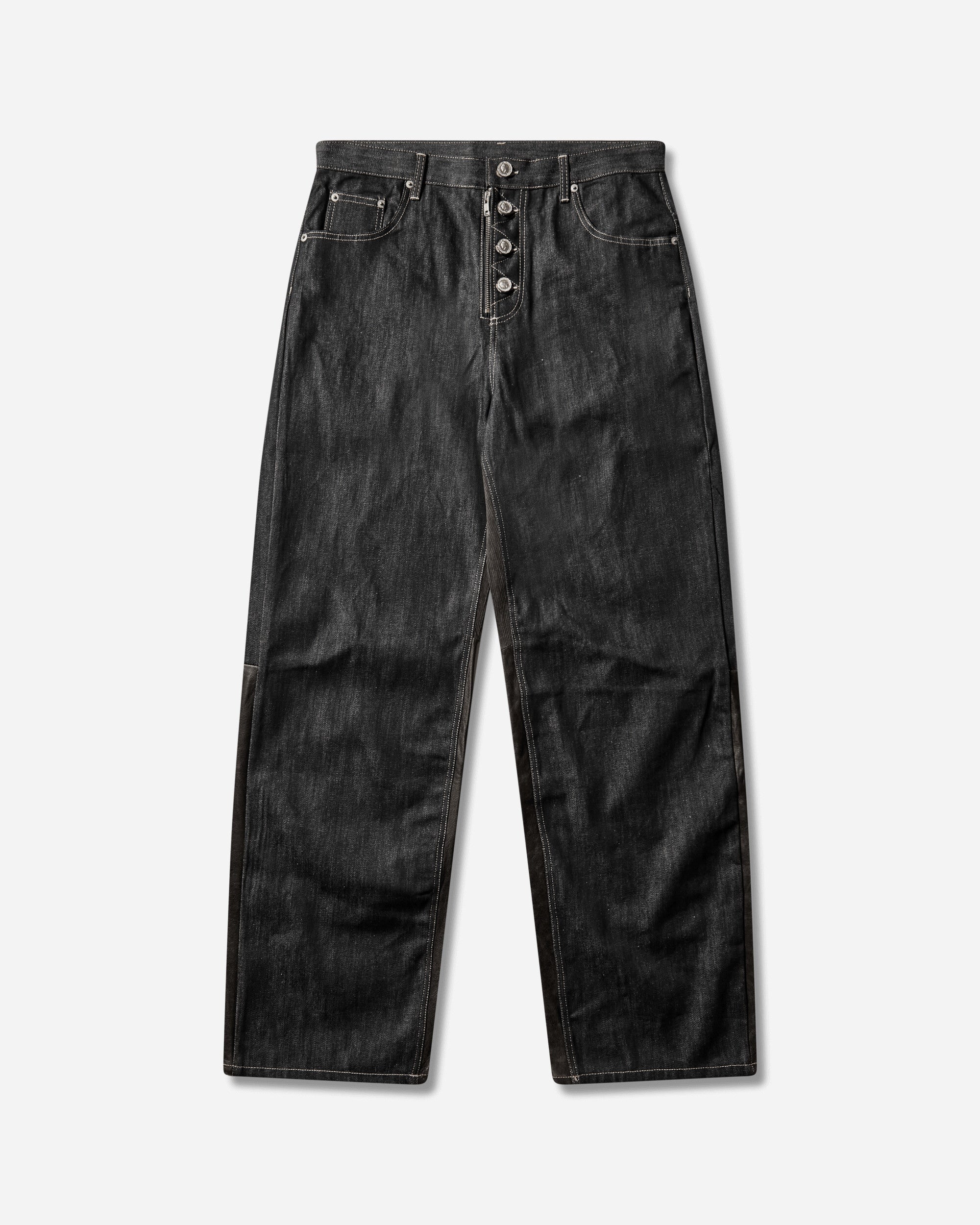 Protocol Index Paneled Hybrid Denim Pants Leather Pants Denim PI25AWMB04 LEATHER