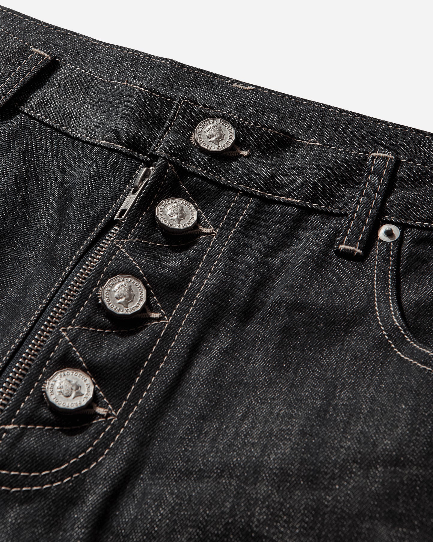 Protocol Index Paneled Hybrid Denim Pants Leather Pants Denim PI25AWMB04 LEATHER