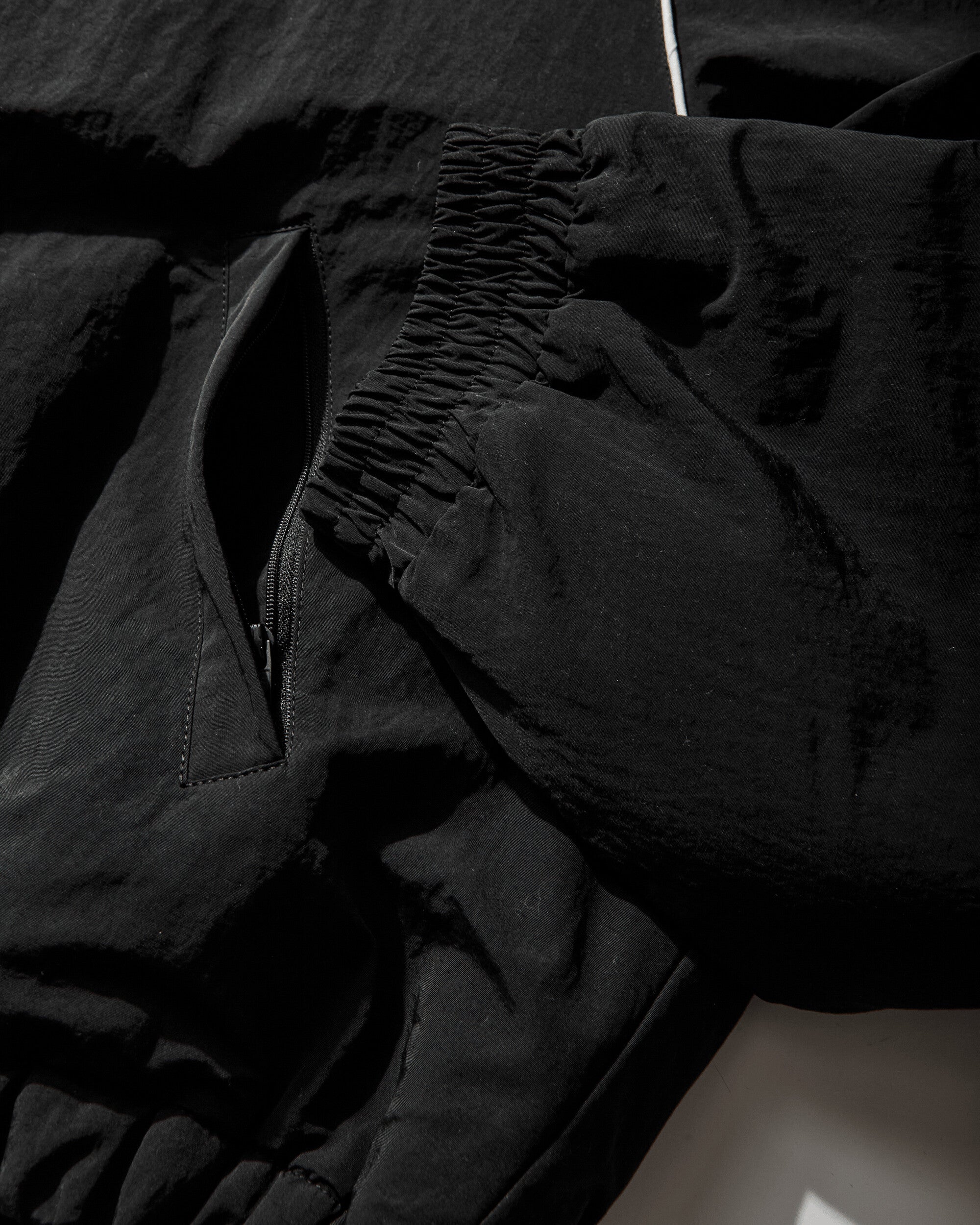 Protocol Index Exaggerated Shoulder Track Jacket Black Coats and Jackets Jackets PI26SSMO07 BLACK