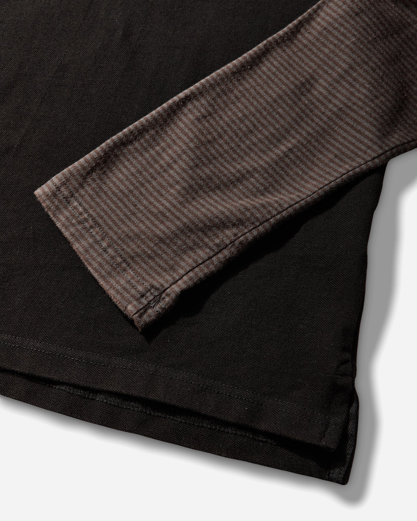 Protocol Index Fur Collar Layered Polo T Shirts Black T-Shirts Polo PI26SSMT01 BLACK