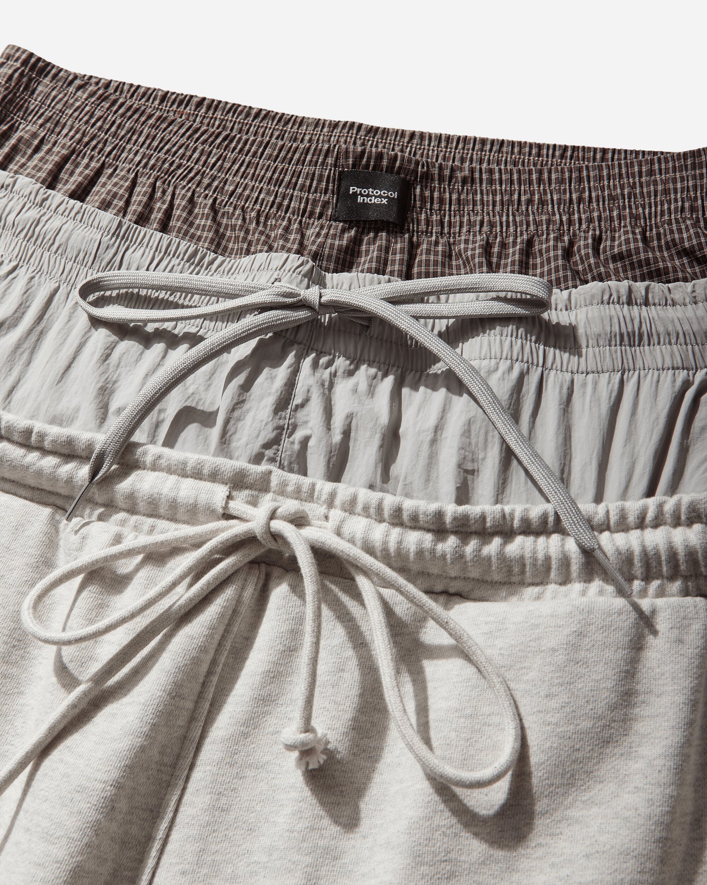 Protocol Index 3 Layered Sweat Pants White Melange Pants Sweatpants PIS26SSMB08 WHITE