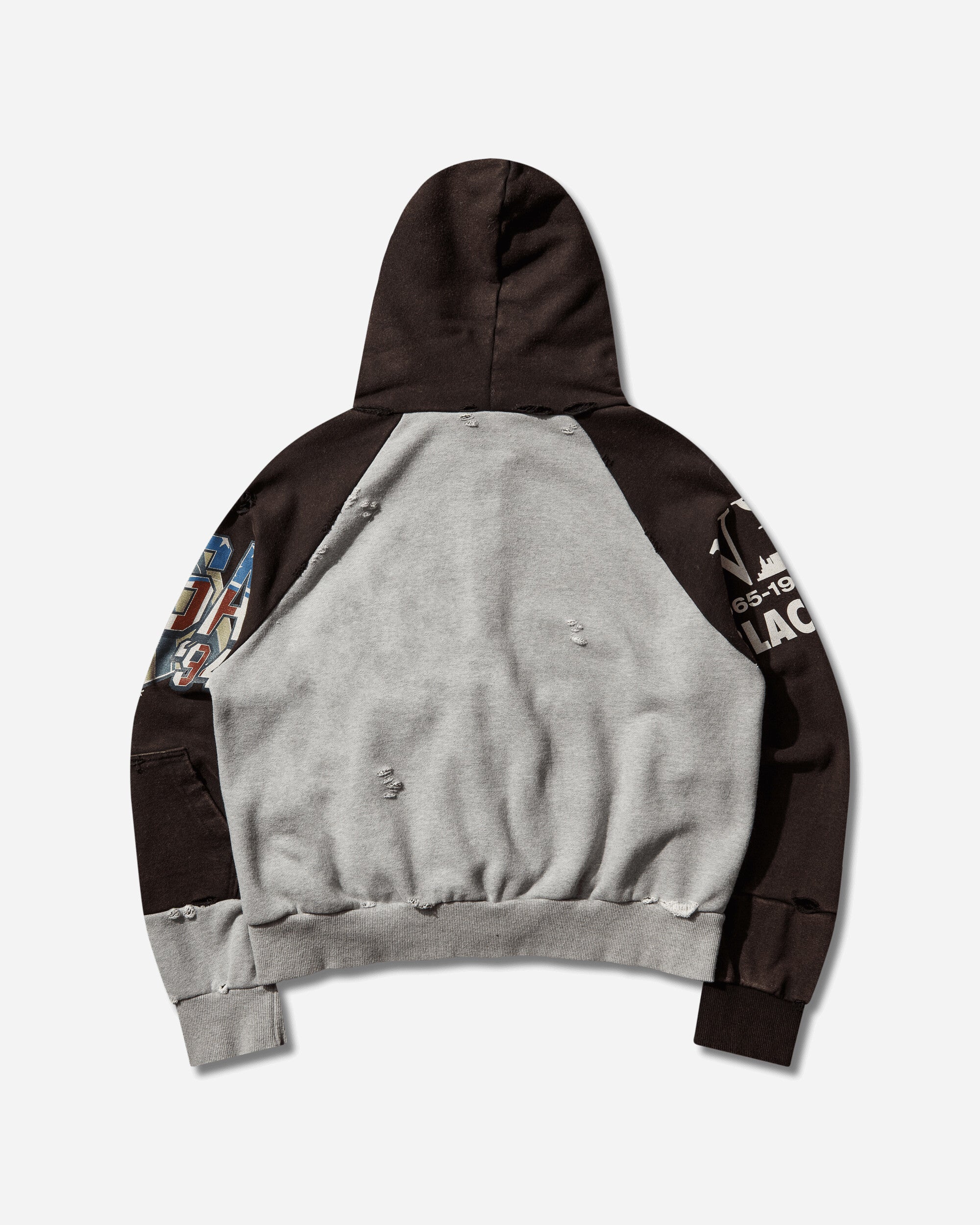 Protocol Index Tight Fit Reconstructed Zip Hoodie Black/Melange Grey Sweatshirts Zip-Ups PI26SSMH06 BLACK