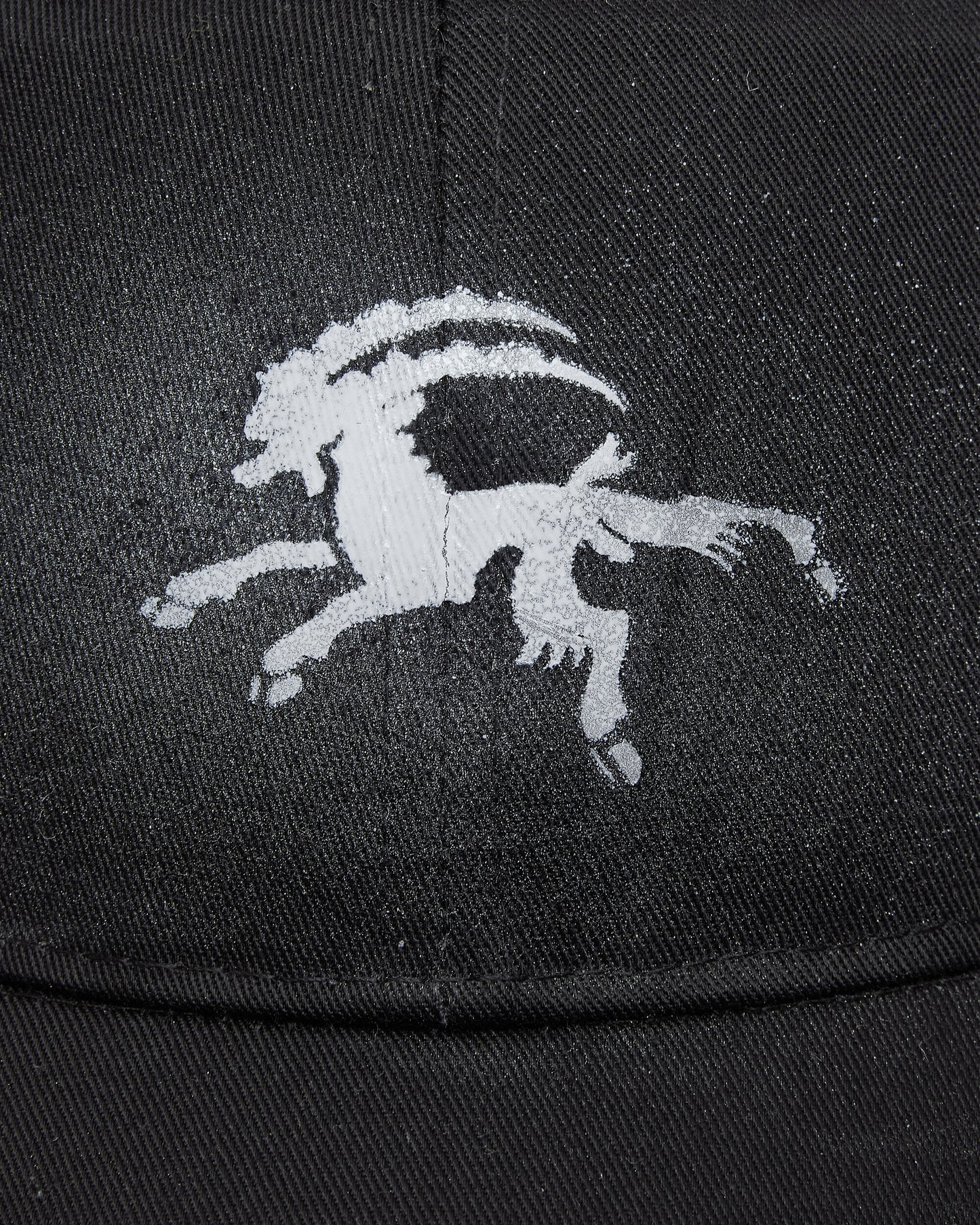 Prototypes Sprayed Goat Cut Up Cap Black Hats Caps PT09ACC02USBK BLACK