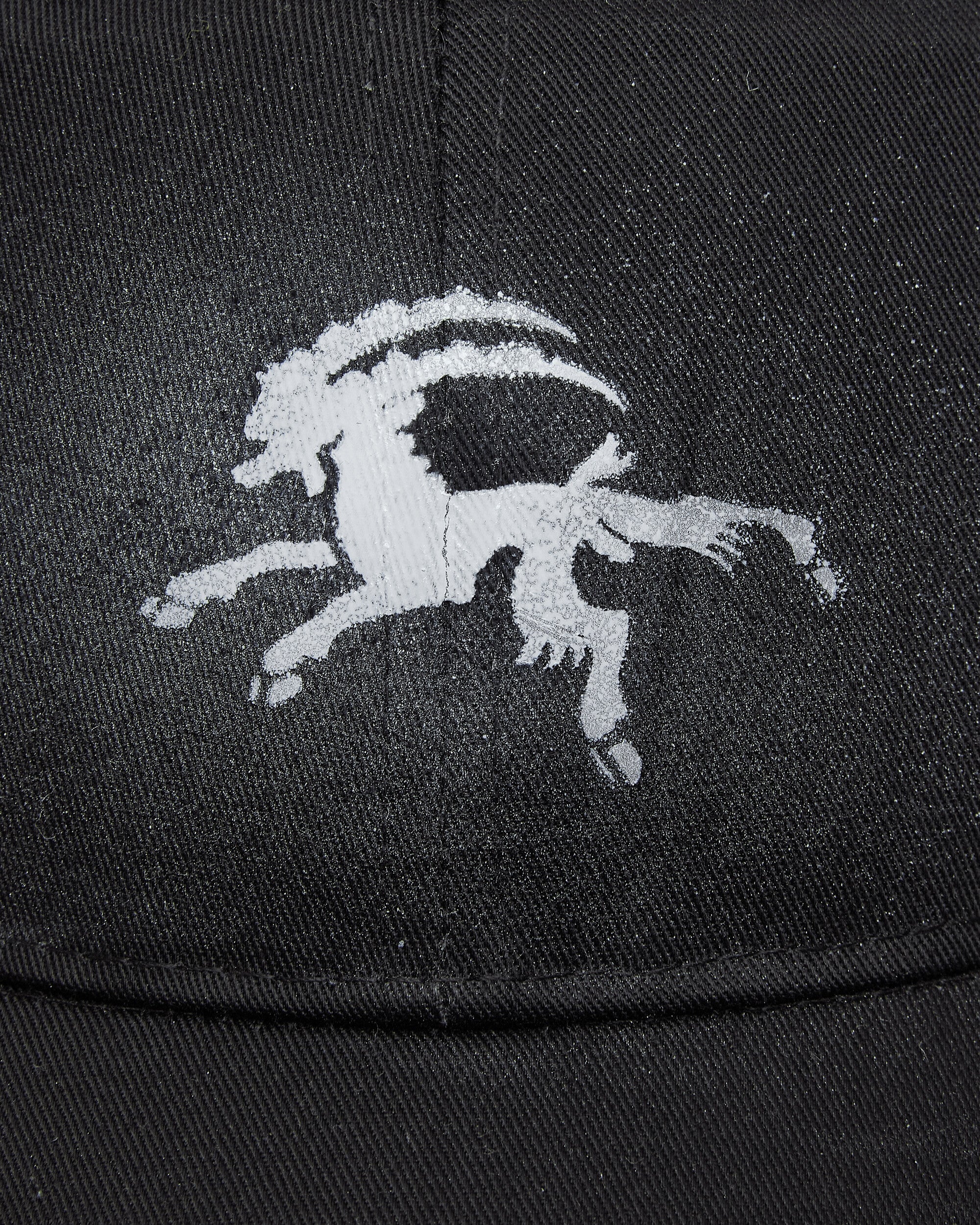 Prototypes Sprayed Goat Cut Up Cap Black Hats Caps PT09ACC02USBK BLACK