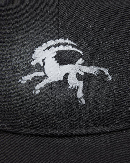 Prototypes Sprayed Goat Cut Up Cap Black Hats Caps PT09ACC02USBK BLACK