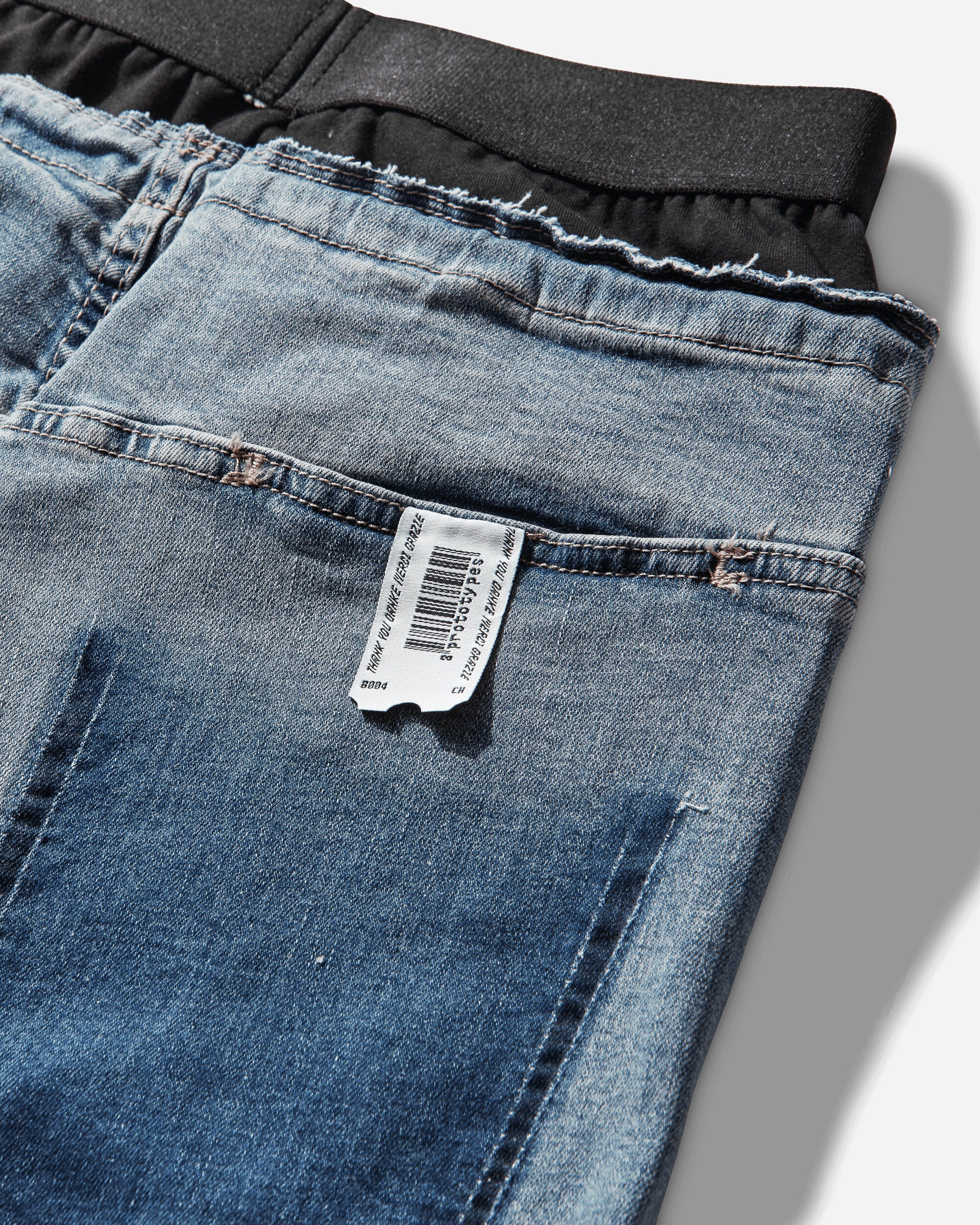 Prototypes Waistband Denim Jeans Loose Fit Blue Pants Denim PT09DE05USBL BLUE