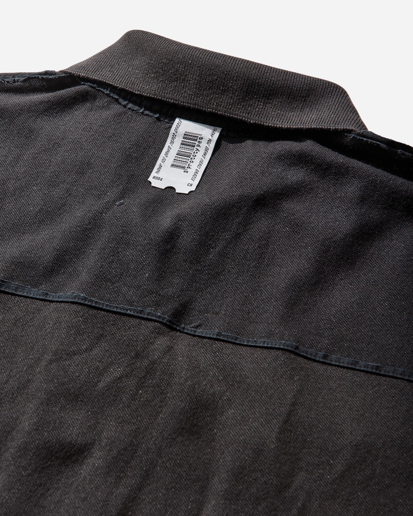 Prototypes Cut Up Military Polo Black T-Shirts Polo PT09JE15USBK BLACK