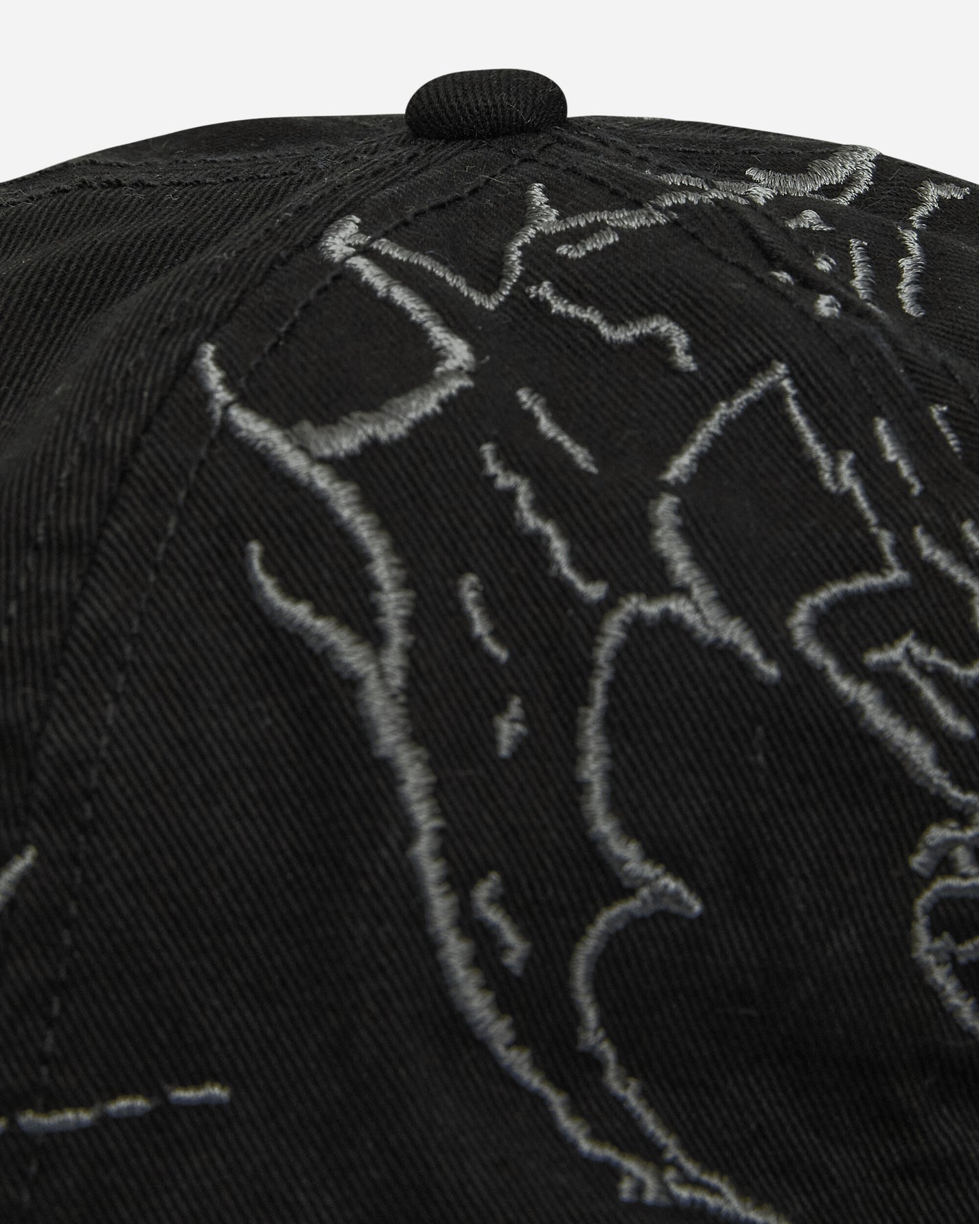 ROA Ryli Embriodered 6 Panel Cap Washed Black Hats Caps YBUW212FA07 BLK0020