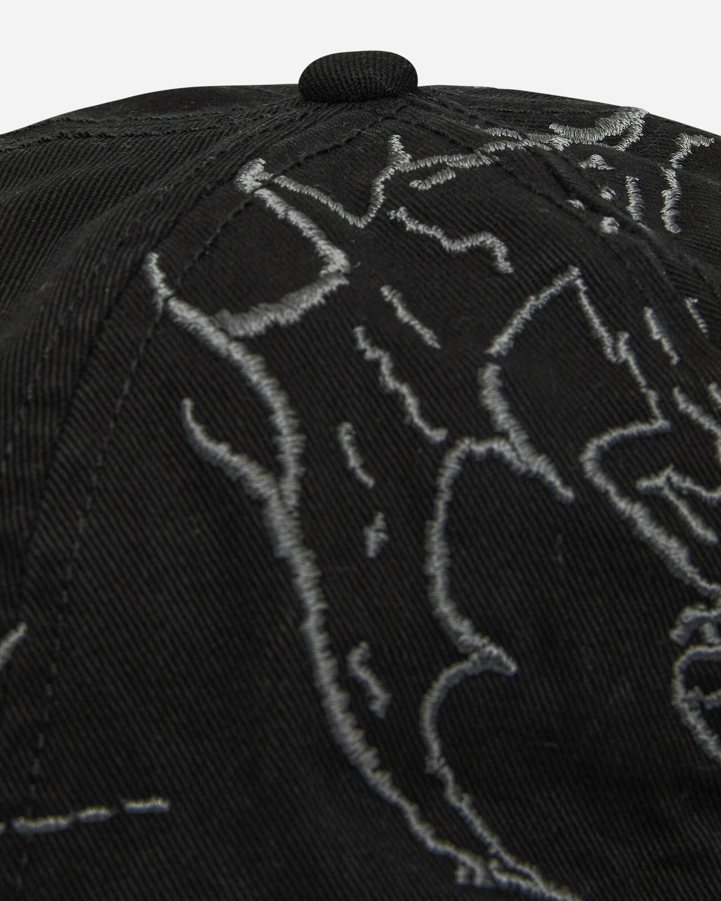 ROA Ryli Embriodered 6 Panel Cap Washed Black Hats Caps YBUW212FA07 BLK0020