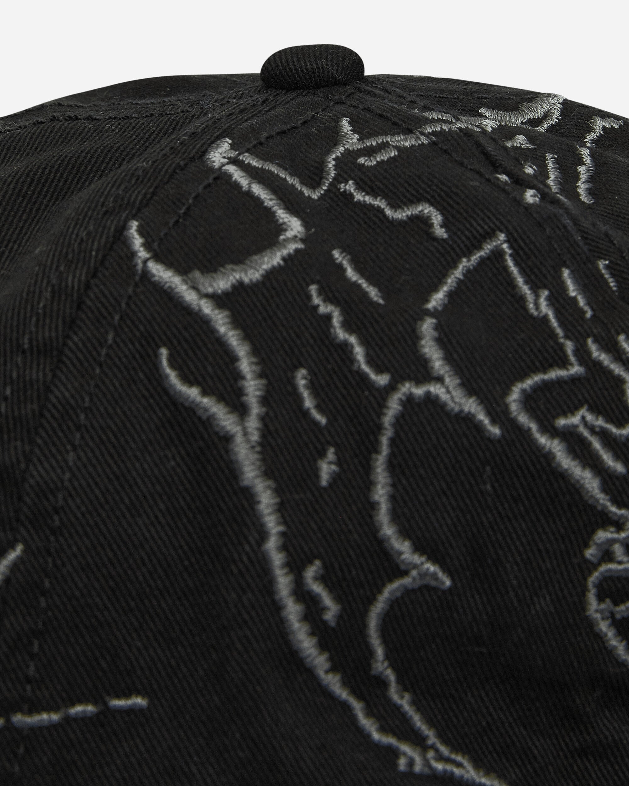 ROA Ryli Embriodered 6 Panel Cap Washed Black Hats Caps YBUW212FA07 BLK0020