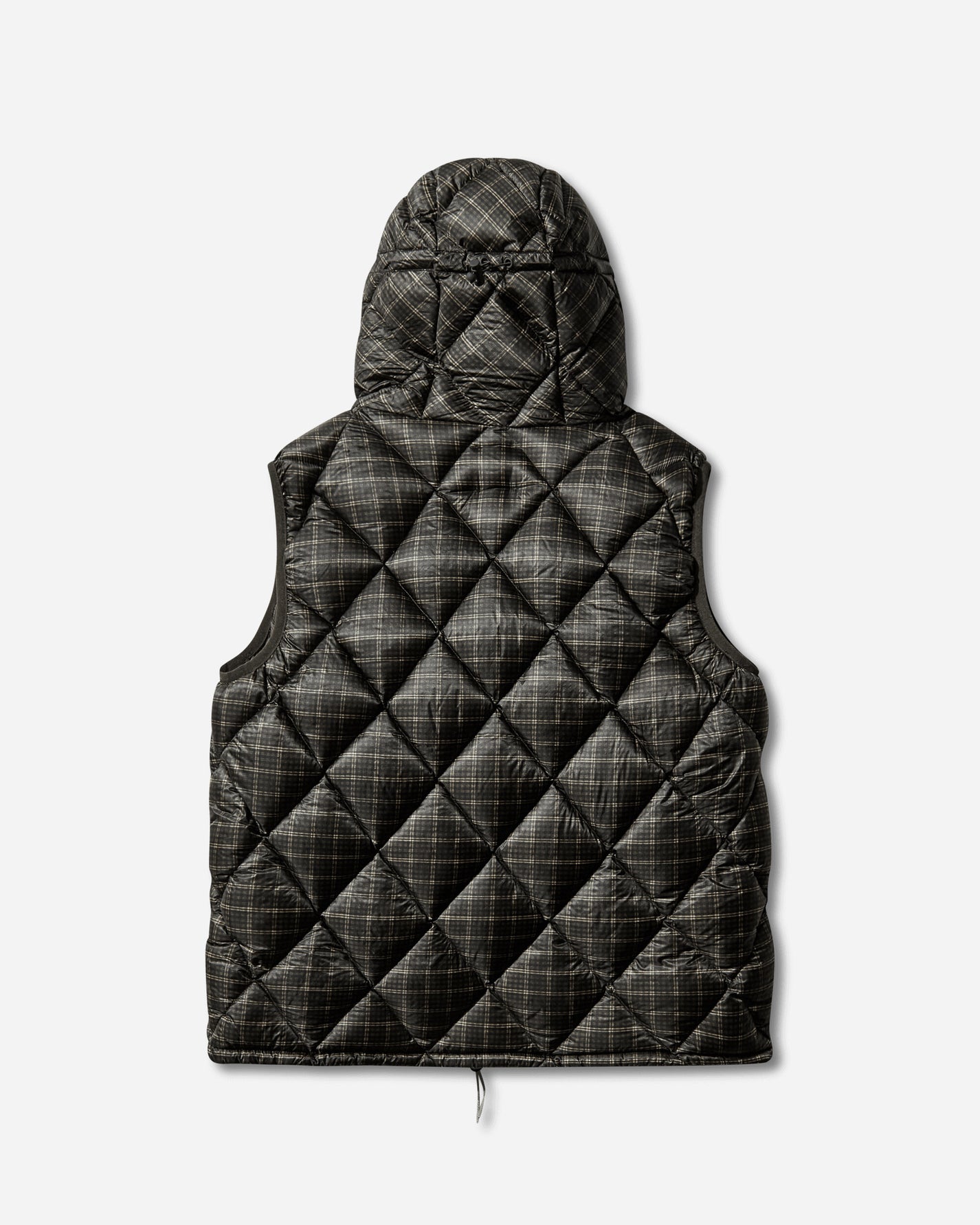 ROA Nuna 600 Fill Power Printed Check Hooded Down Vest Anthracite Coats and Jackets Down Jackets YBMW030FA27 ANT0001