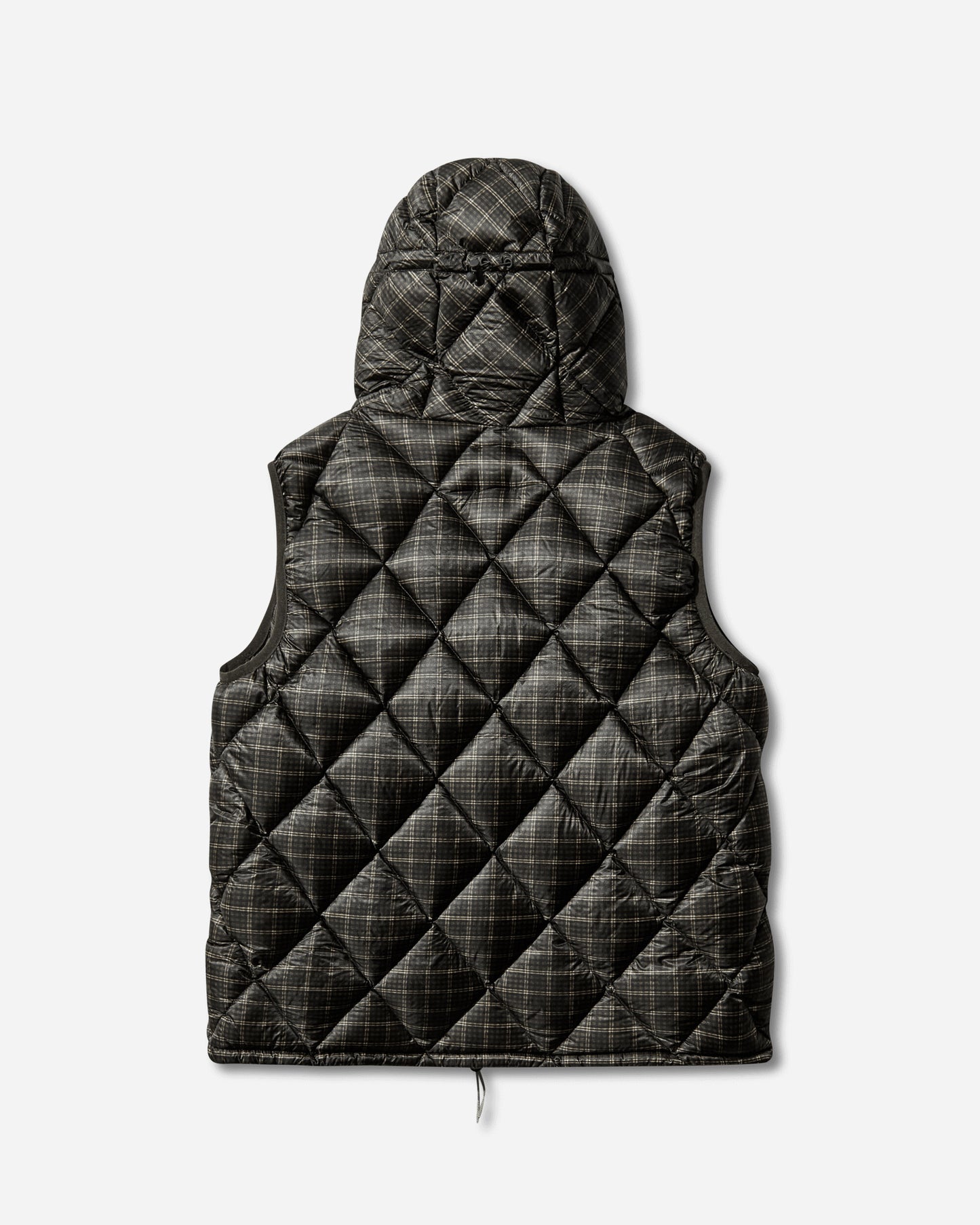 ROA Nuna 600 Fill Power Printed Check Hooded Down Vest Anthracite Coats and Jackets Down Jackets YBMW030FA27 ANT0001