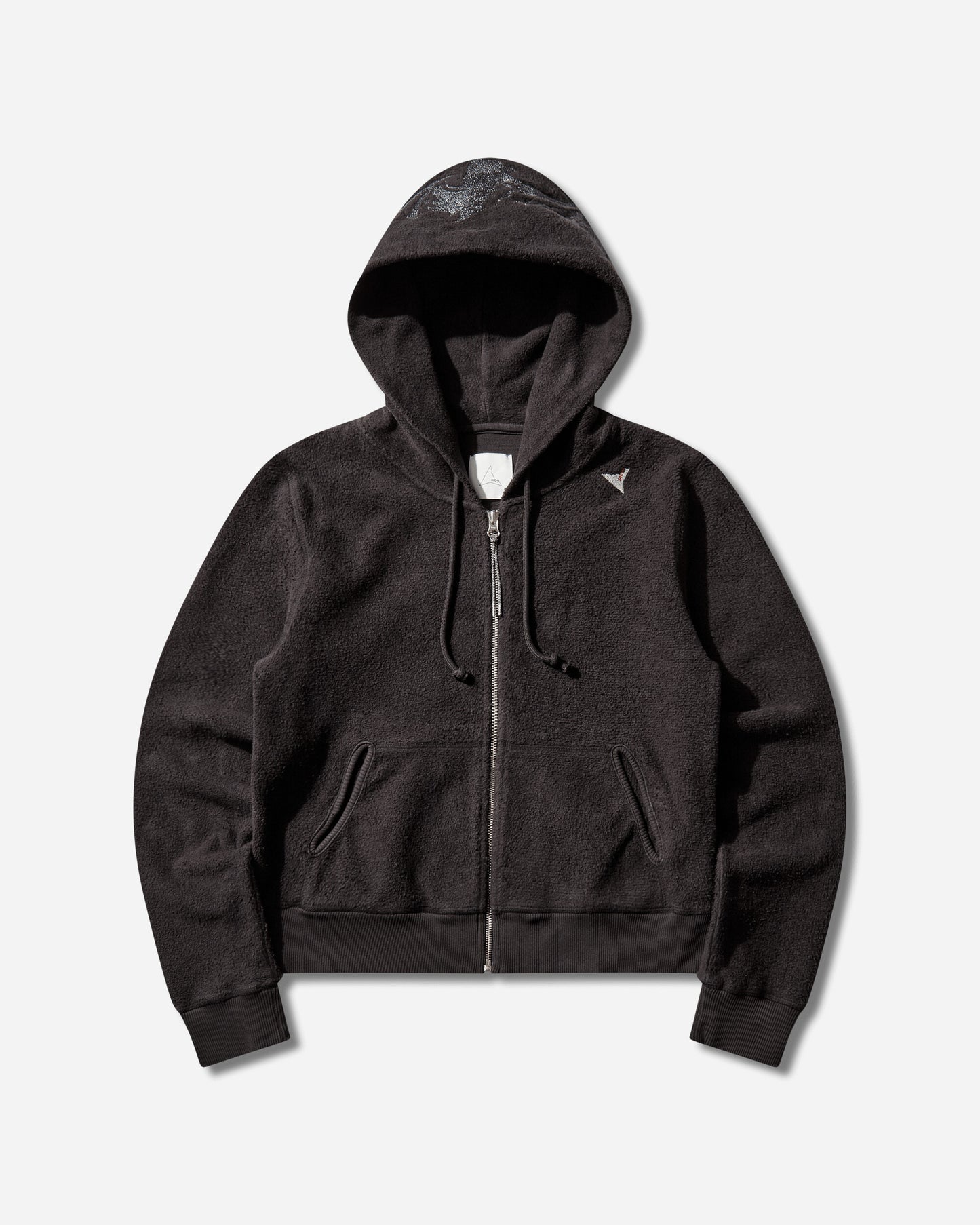 ROA Guniy Inside Out Zip-Up Baby Hoodie Washed Black Sweatshirts Hoodies YBWW031JY12 BLK0020