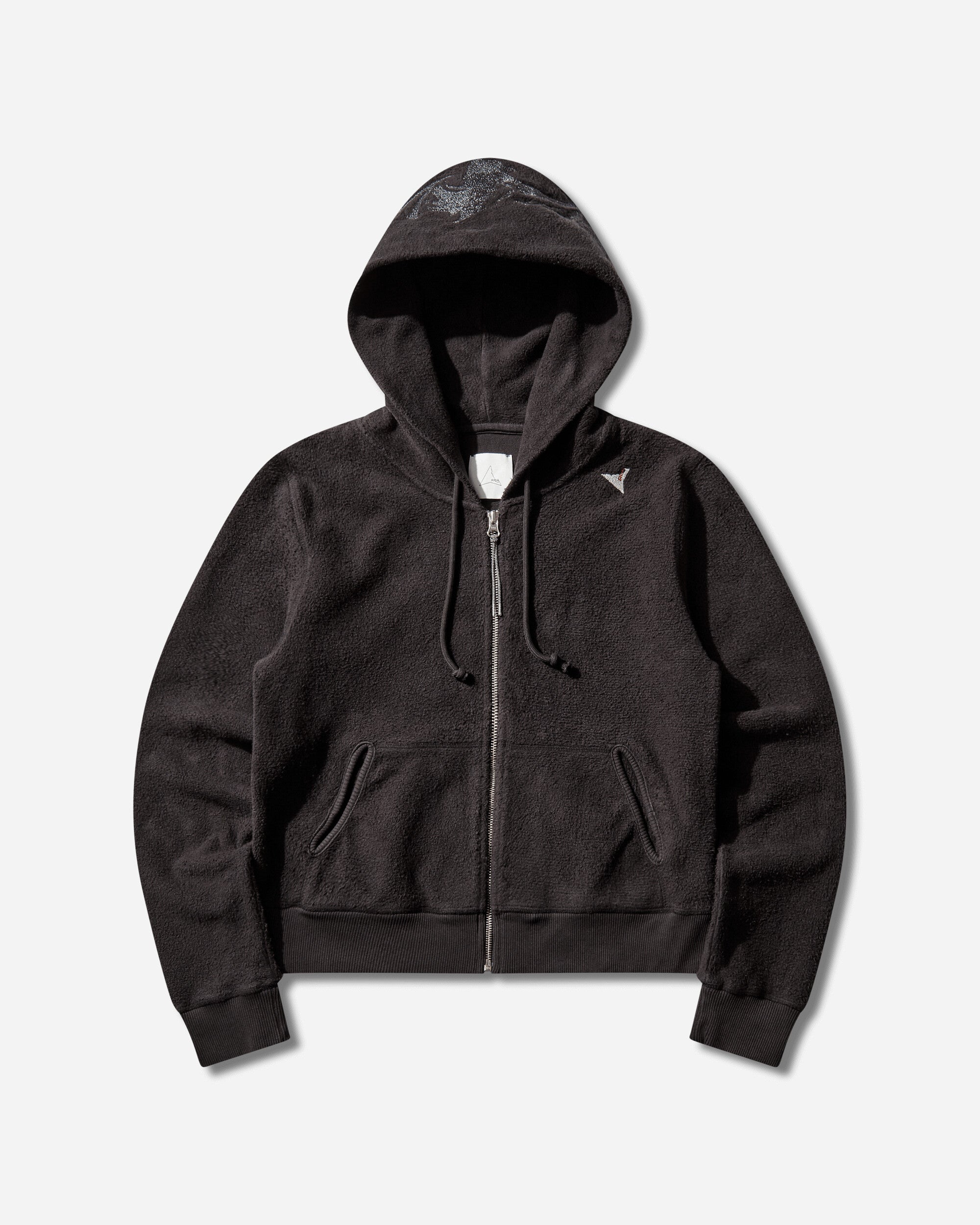 ROA Guniy Inside Out Zip-Up Baby Hoodie Washed Black Sweatshirts Hoodies YBWW031JY12 BLK0020