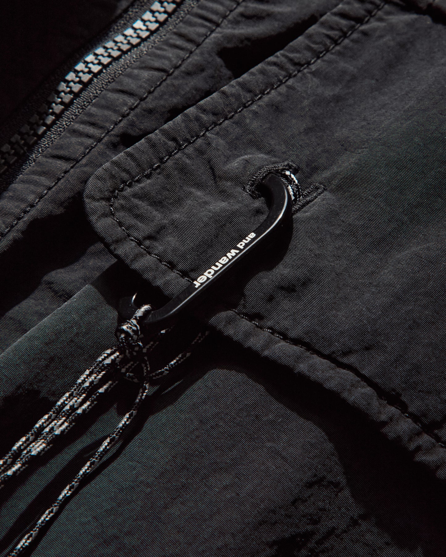 ROA Roa x And Wander Garment Dye Nylon Hooded Jacket Black Coats and Jackets Jackets 5745221536 10