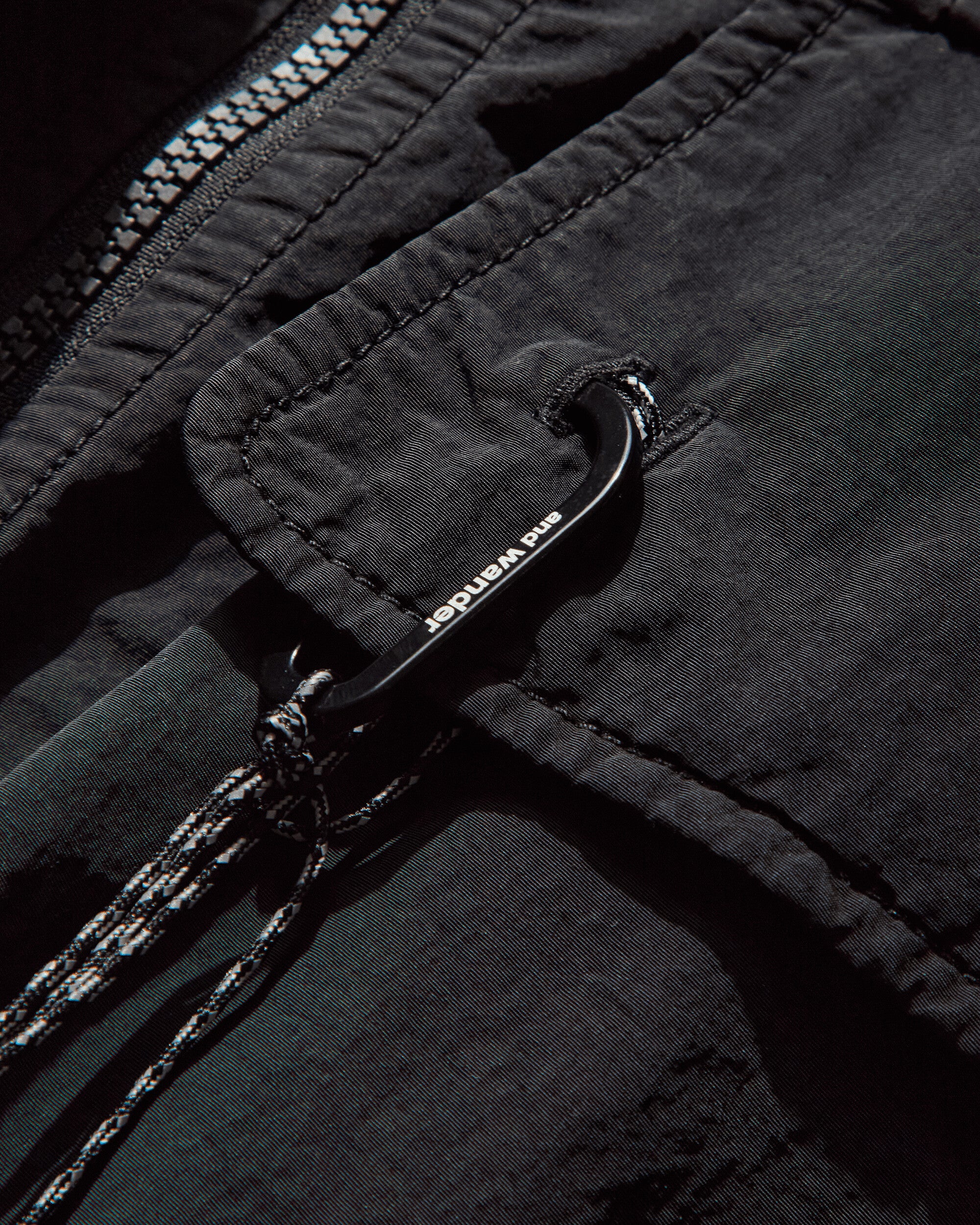 ROA Roa x And Wander Garment Dye Nylon Hooded Jacket Black Coats and Jackets Jackets 5745221536 10