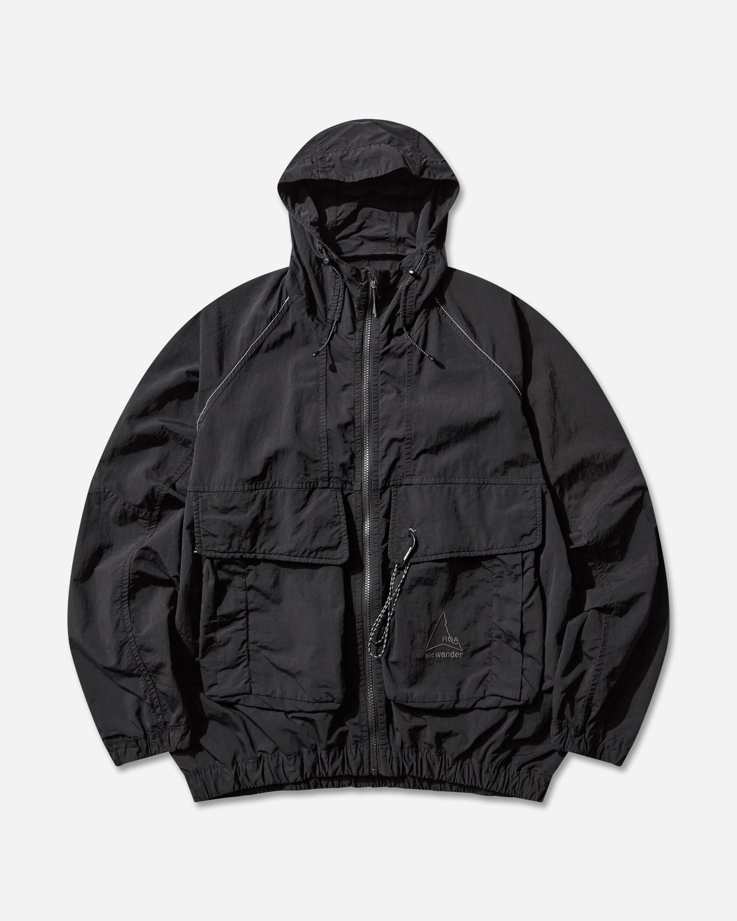 ROA Roa x And Wander Garment Dye Nylon Hooded Jacket Black Coats and Jackets Jackets 5745221536 10