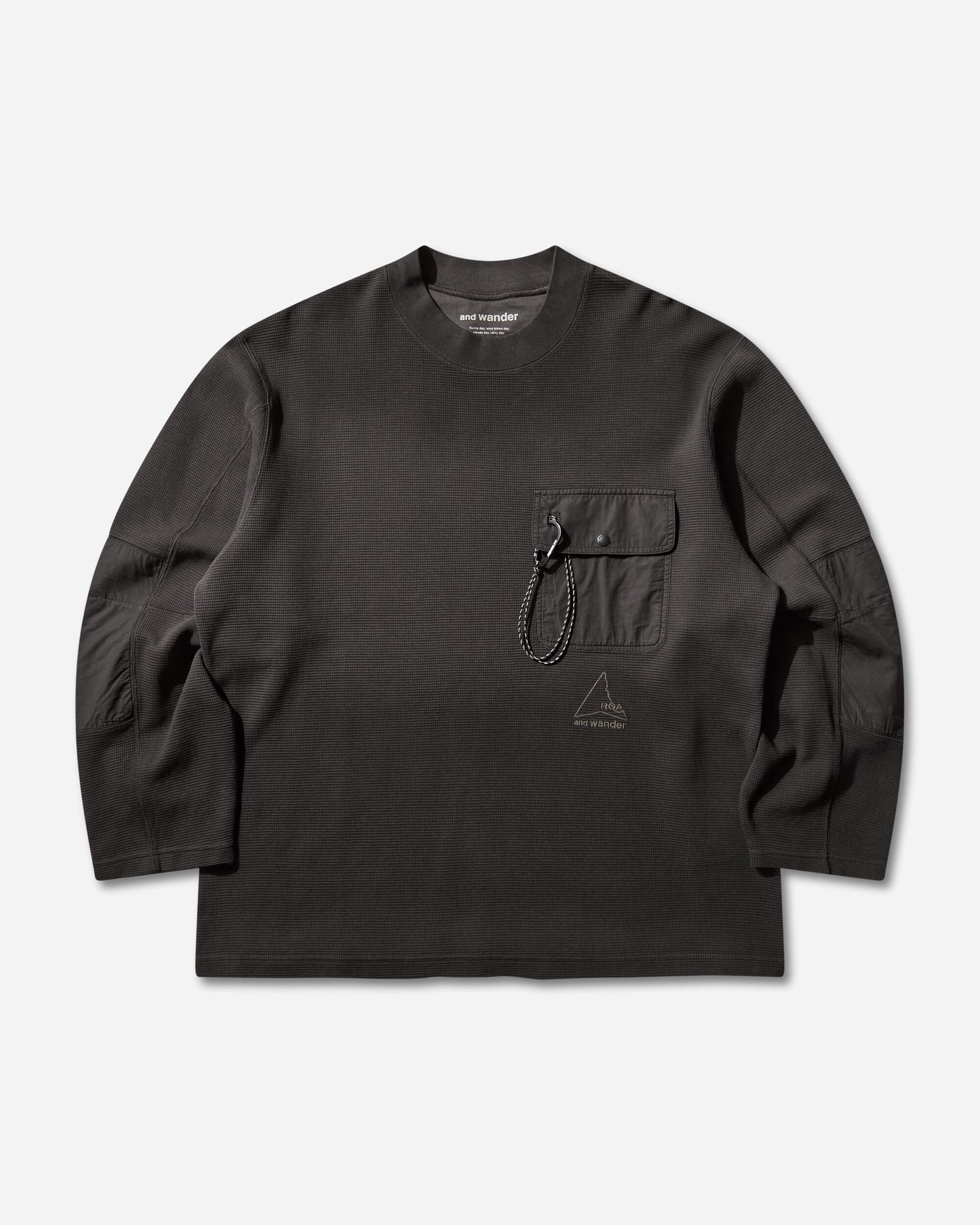 ROA Roa x And Wander Garment-dyed Long Sleeve Black T-Shirts Longsleeve 5745284539 10