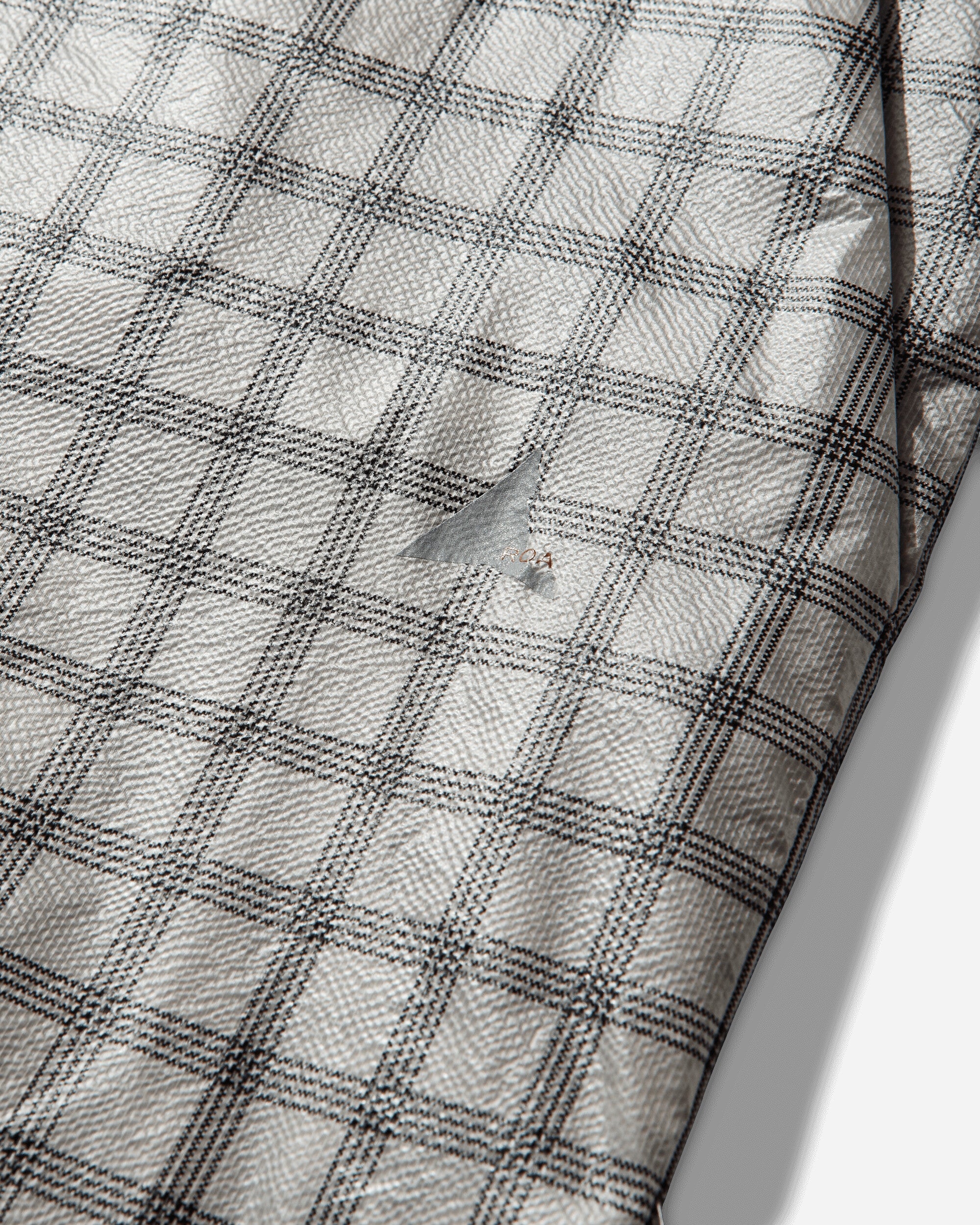 ROA Nia See Through Printed Check Mid Skirt White Skirts Midi YBWW033FA13 WTH0001