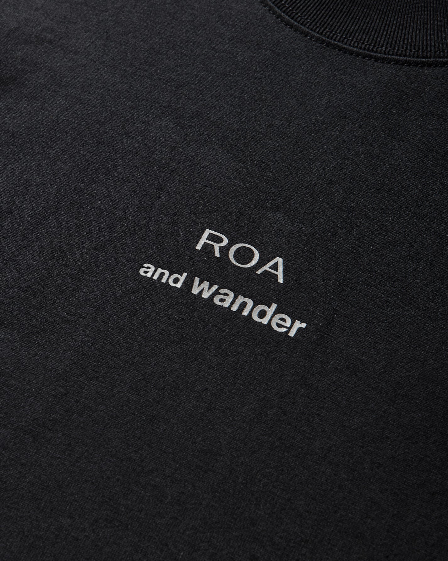 ROA R08 Roa × And Wander Logo Printed T Black T-Shirts Shortsleeve 5746184517SJ 010