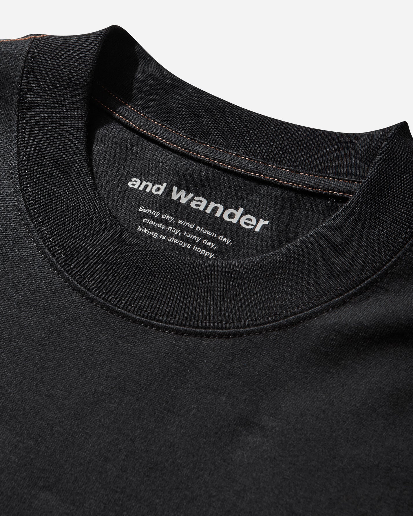 ROA R08 Roa × And Wander Logo Printed T Black T-Shirts Shortsleeve 5746184517SJ 010