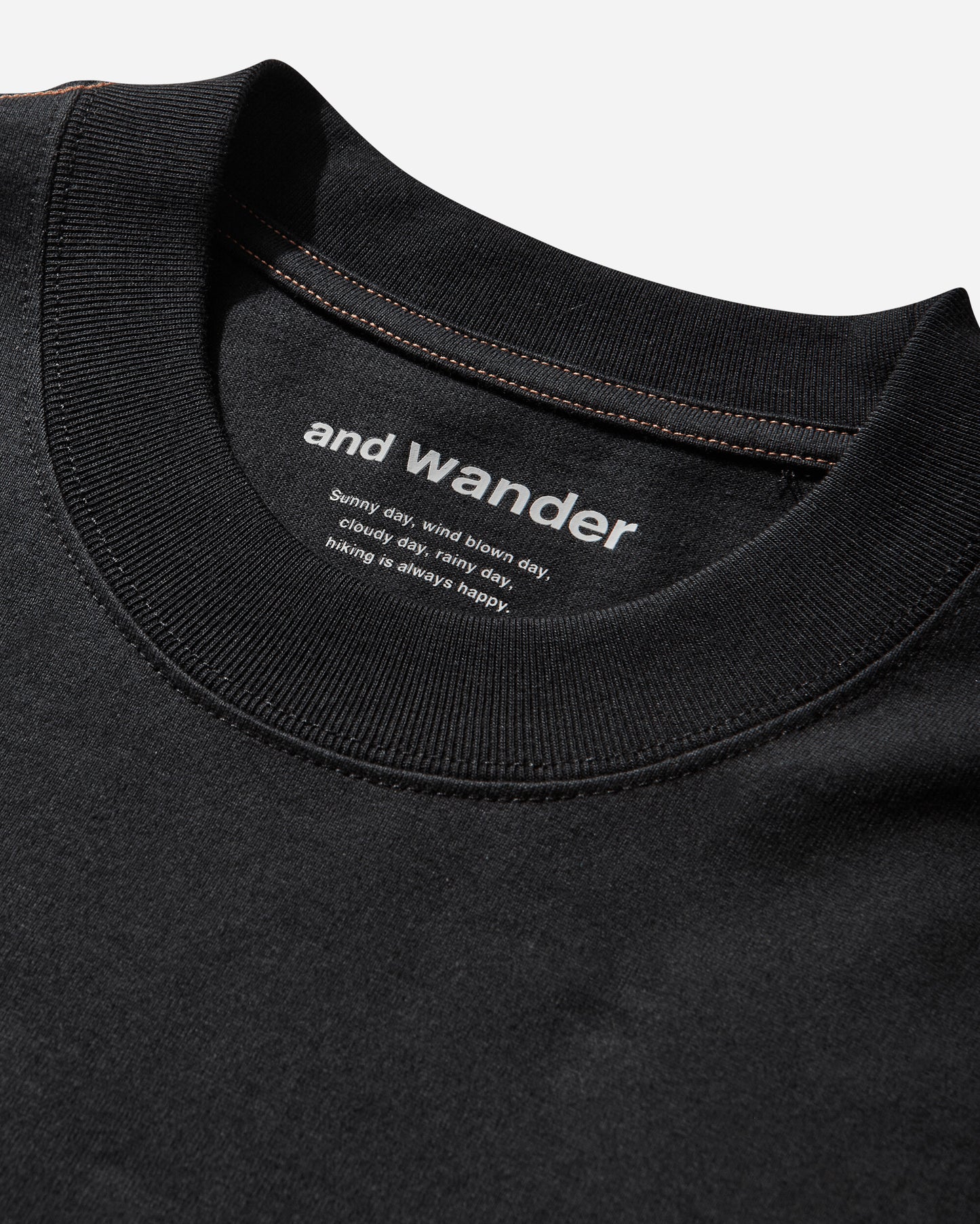 ROA R08 Roa × And Wander Logo Printed T Black T-Shirts Shortsleeve 5746184517SJ 010