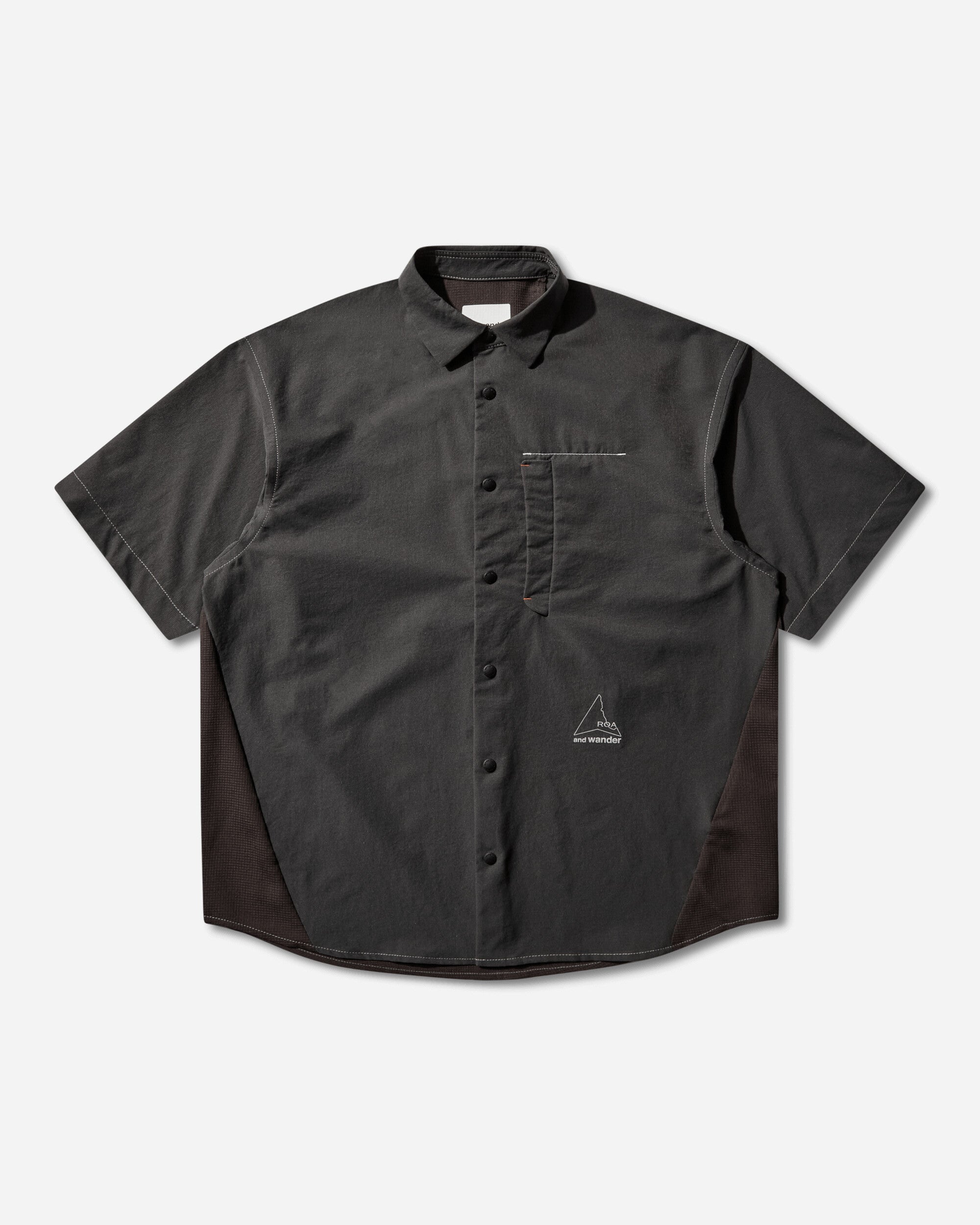 ROA R04 Roa × And Wander Breathable Shirt Charcoal Shirts Shortsleeve Shirt 5746183512SJ 022